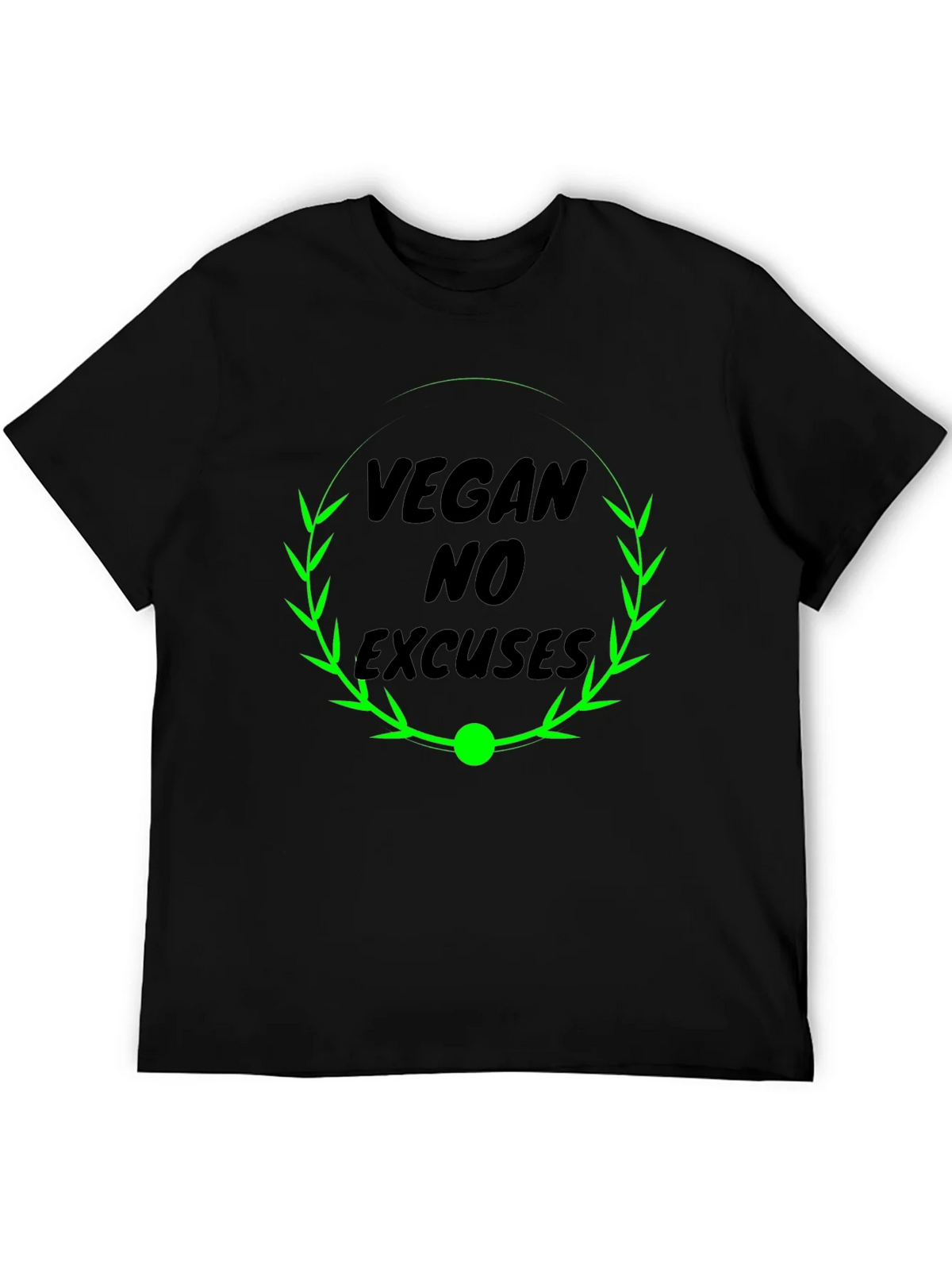 Vegan No Excuses Black Graphic T-Shirt product image 8