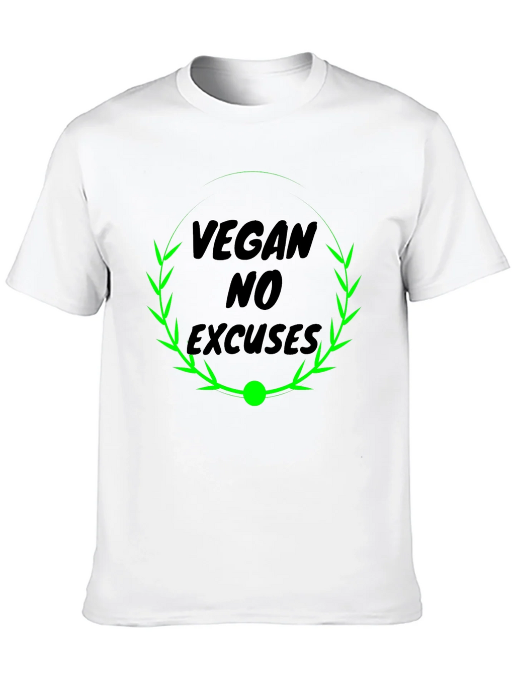 Vegan No Excuses Black Graphic T-Shirt product image 12