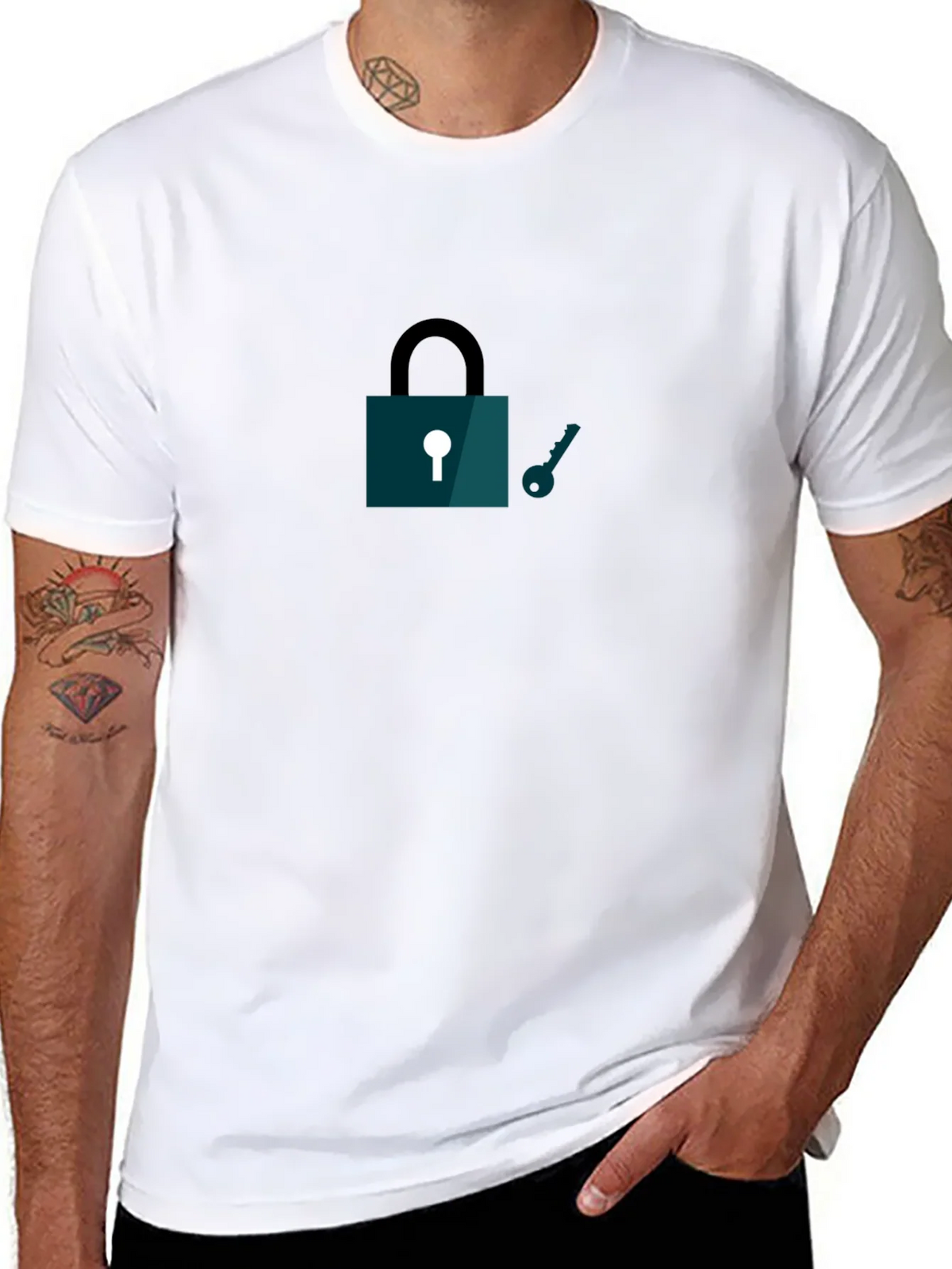 Lock and Key Graphic T-Shirt - Black product image 10