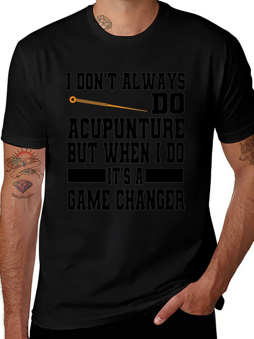Acupuncture Game Changer Black T-Shirt product image 1