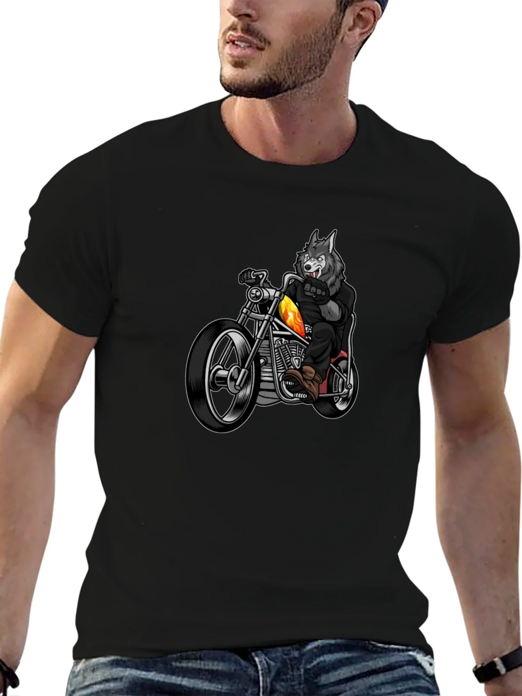 Wolf Rider T-Shirt - Cool Motorcycle Tee product image 9