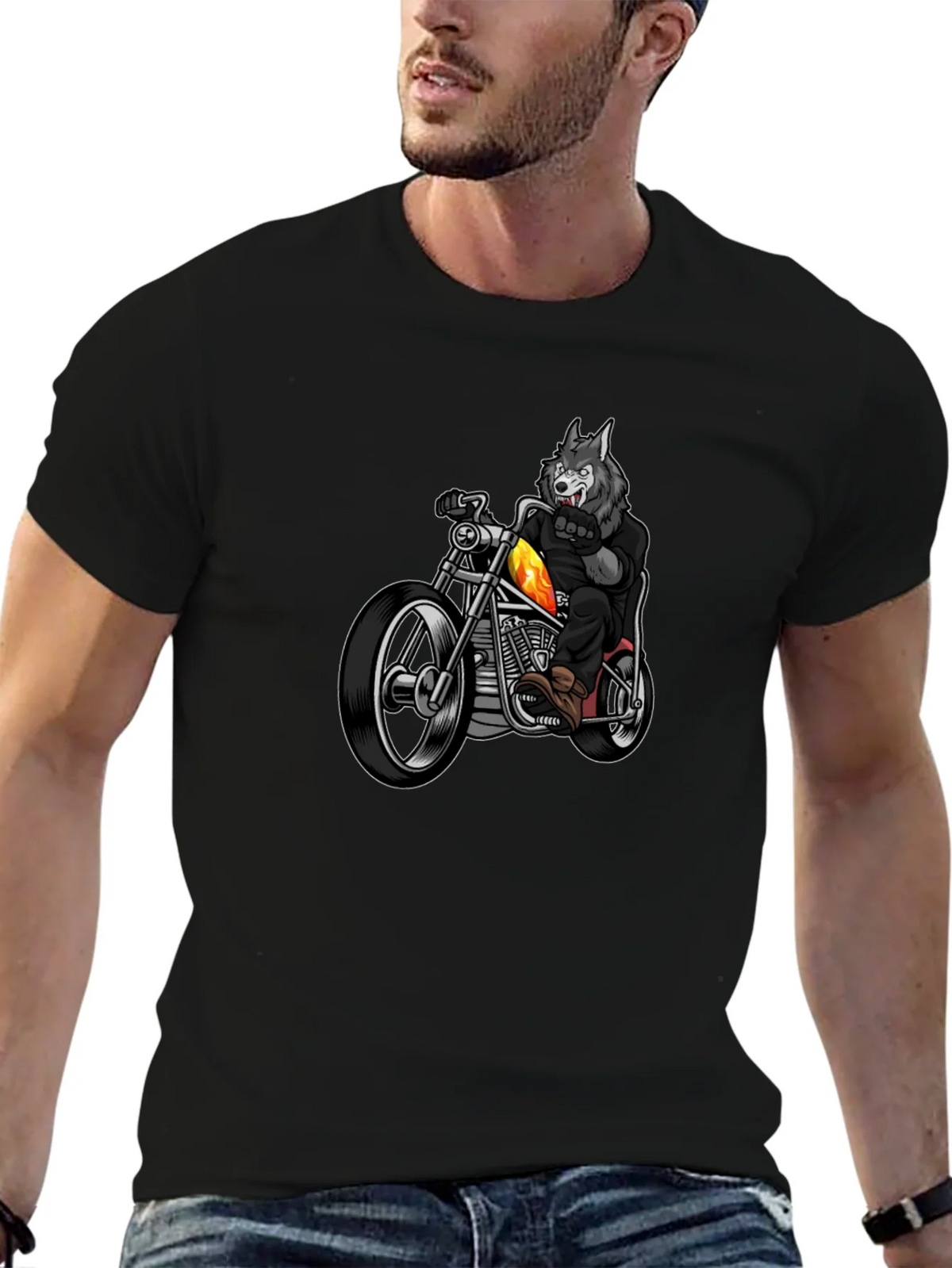 Wolf Rider T-Shirt - Cool Motorcycle Tee product image 9