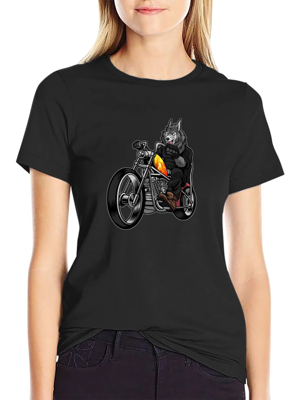 Wolf Rider T-Shirt - Cool Motorcycle Tee product image 5