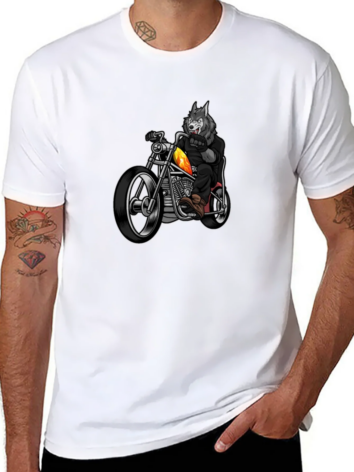 Wolf Rider T-Shirt - Cool Motorcycle Tee product image 10