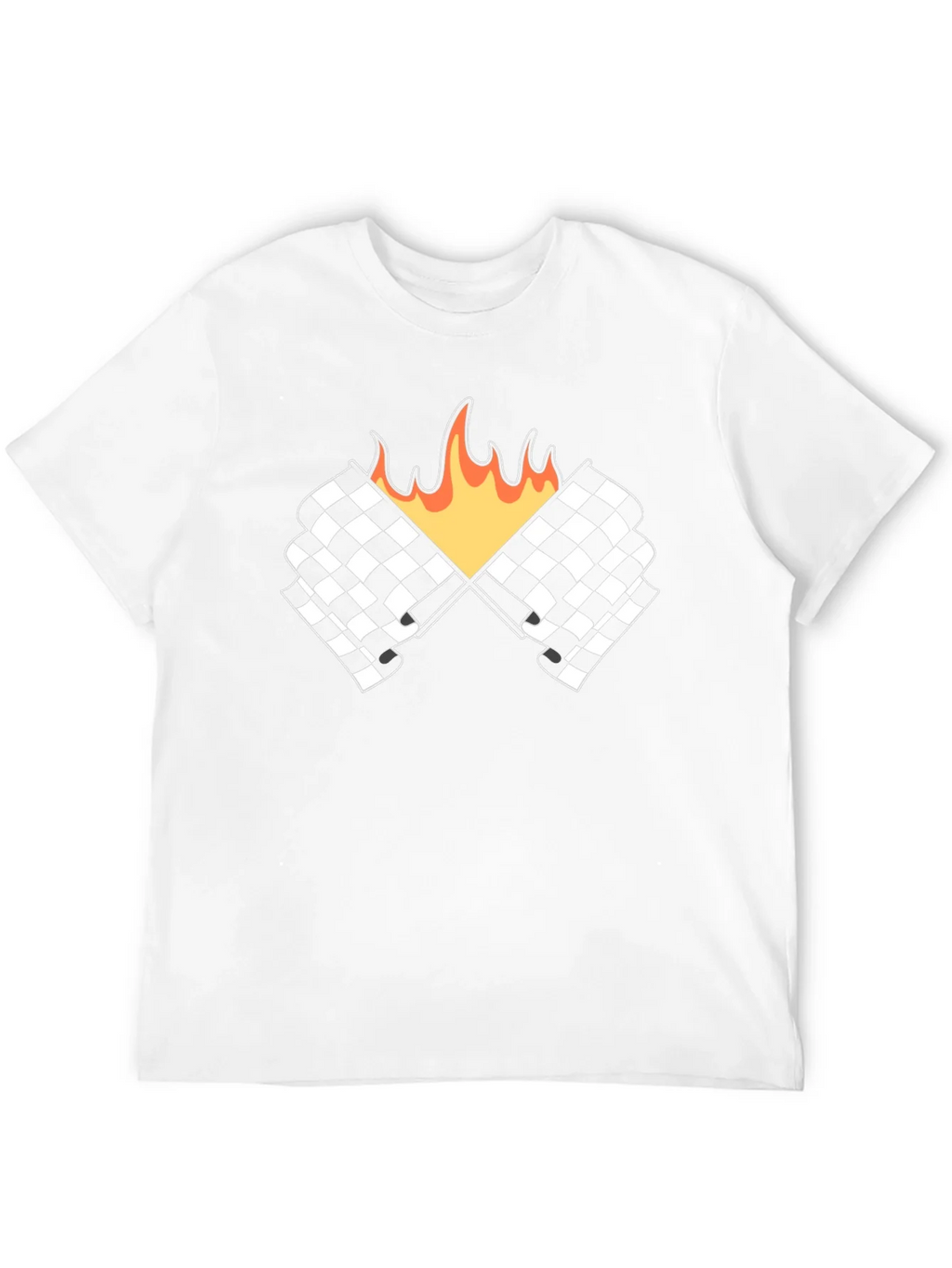 Racing Flags with Flames Graphic Tee - Black product image 3