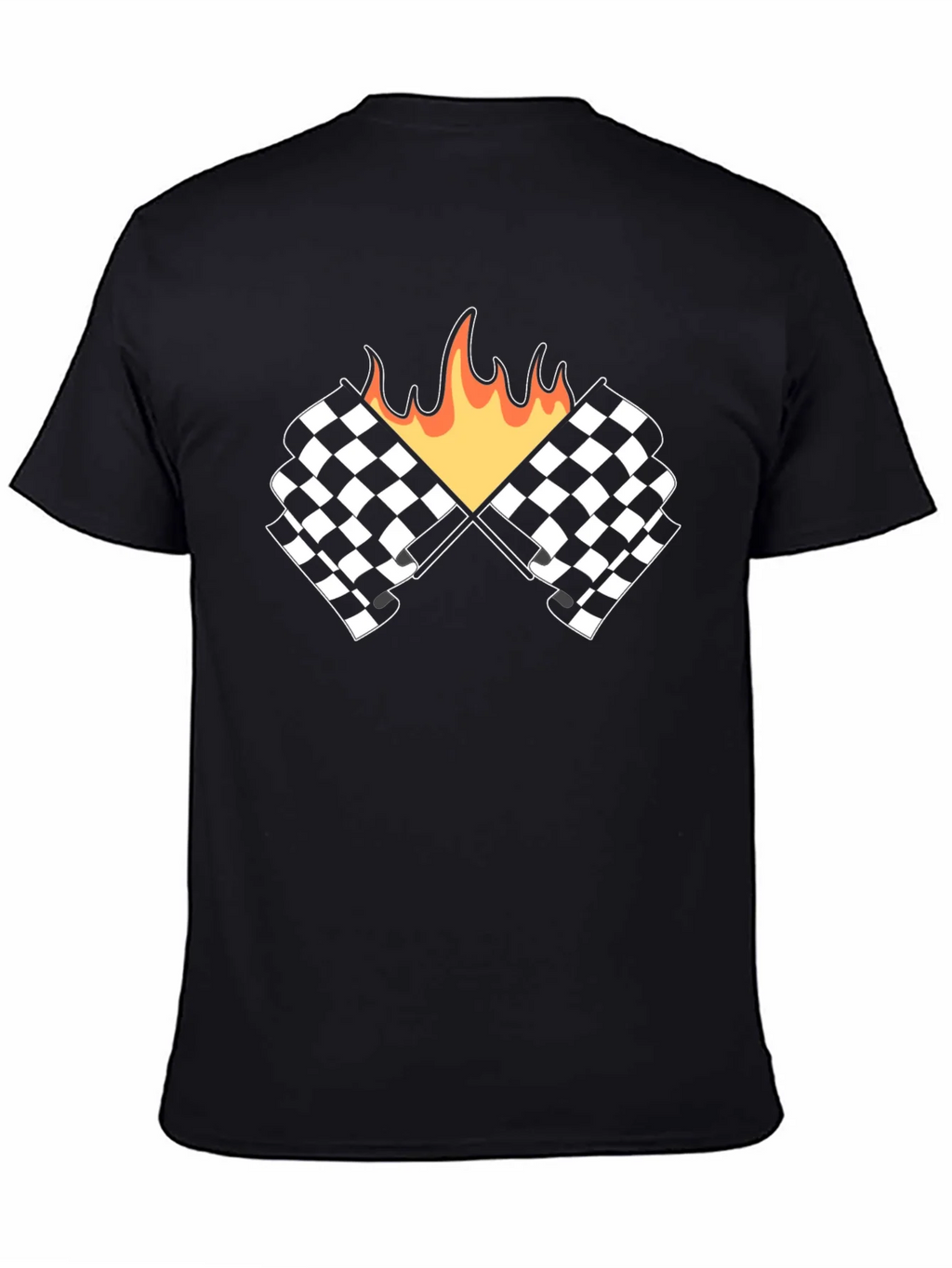 Racing Flags with Flames Graphic Tee - Black product image 7
