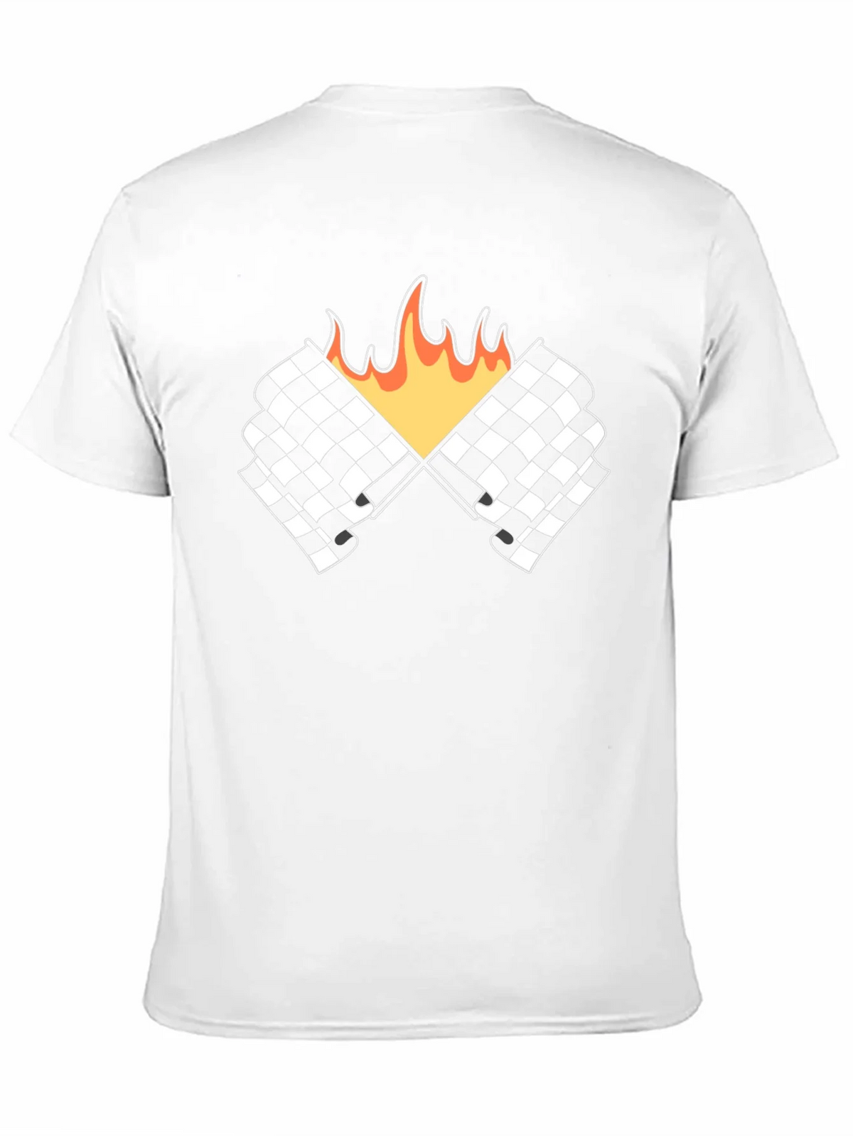 Racing Flags with Flames Graphic Tee - Black product image 2