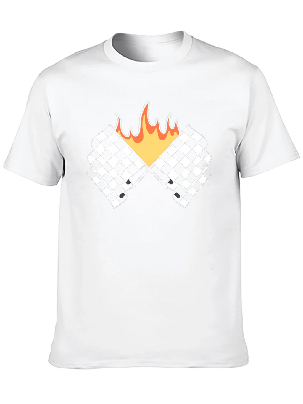 Racing Flags with Flames Graphic Tee - Black product image 12