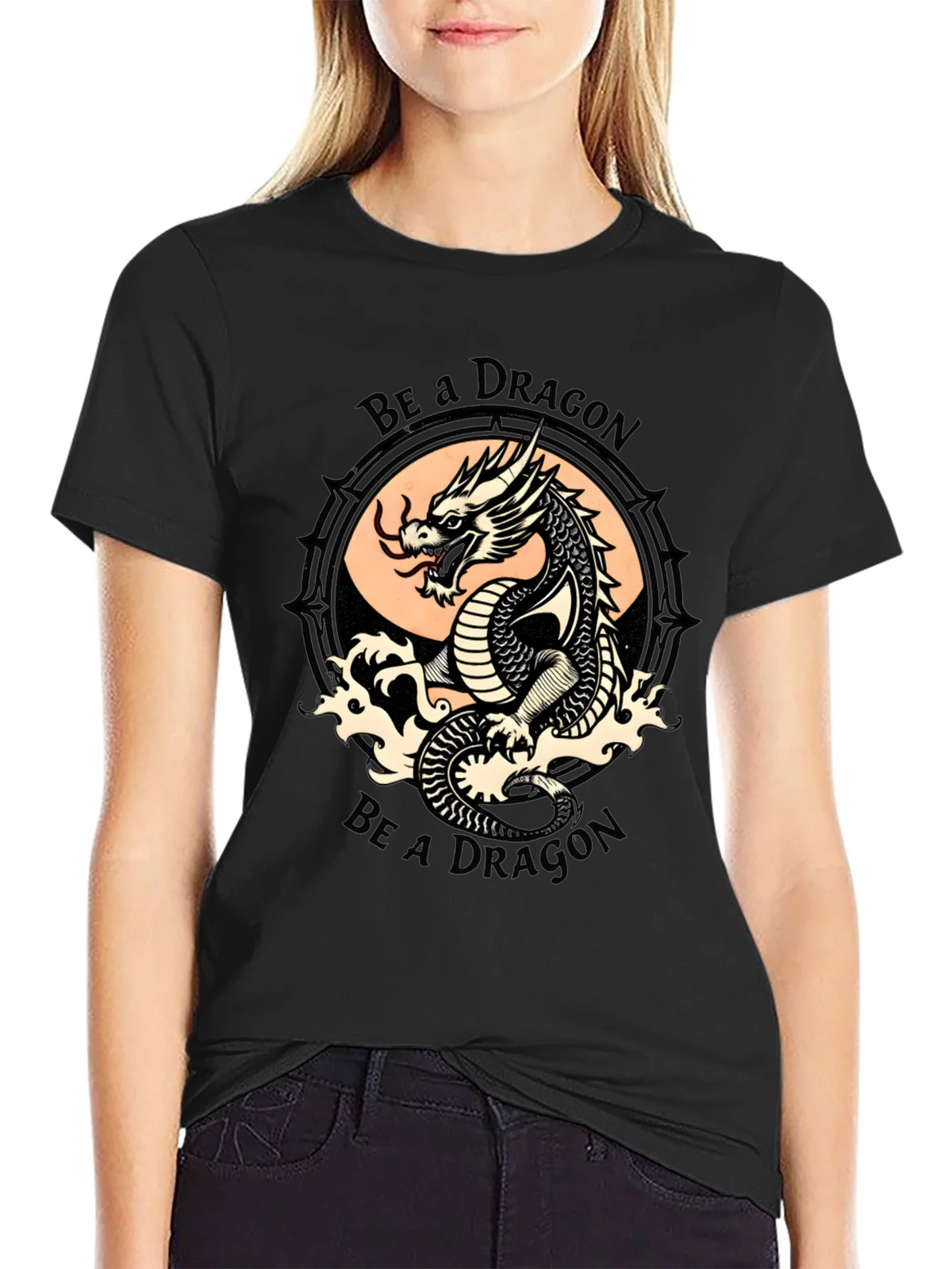 Be a Dragon Graphic Tee - Stylish Black T-Shirt product image 5