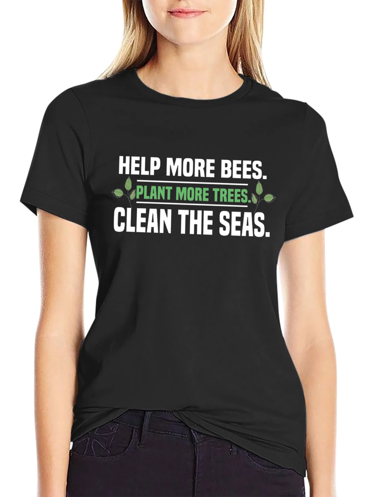 Eco-Friendly Graphic T-Shirt: Save the Bees Plant Trees product image 5