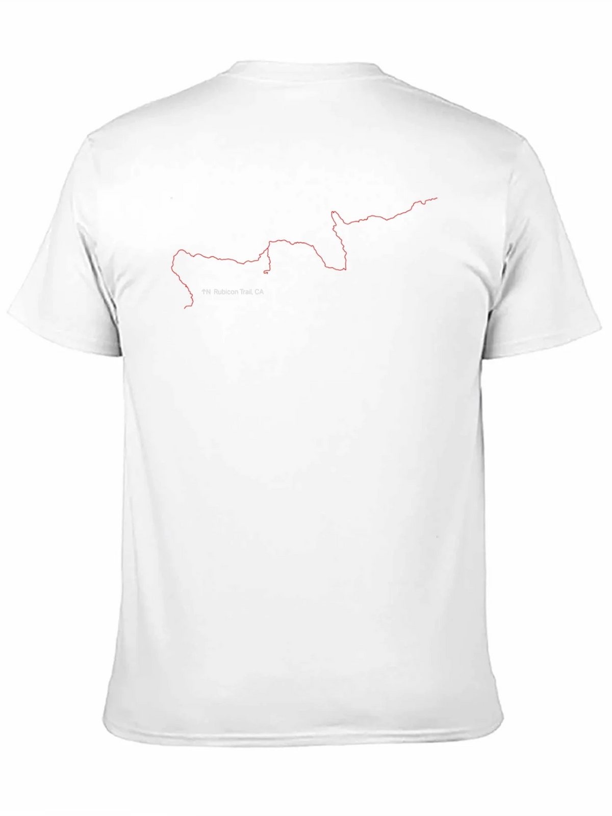Rubicon Trail Map Black T-Shirt product image 2