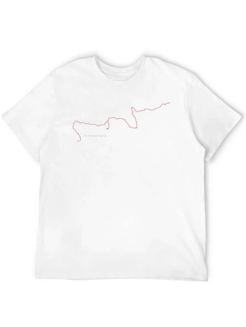 Rubicon Trail Map Black T-Shirt product image 3