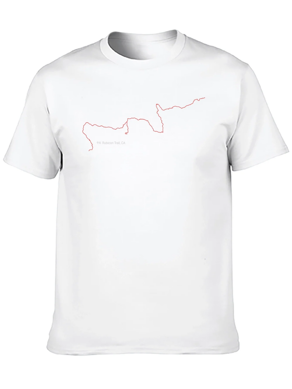 Rubicon Trail Map Black T-Shirt product image 12