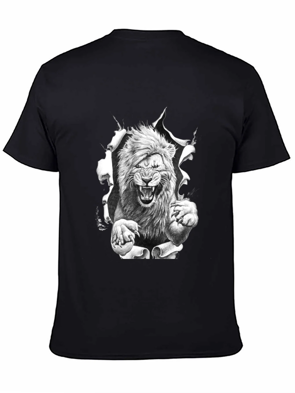 Lion Graphic Print Black Tee product image 7