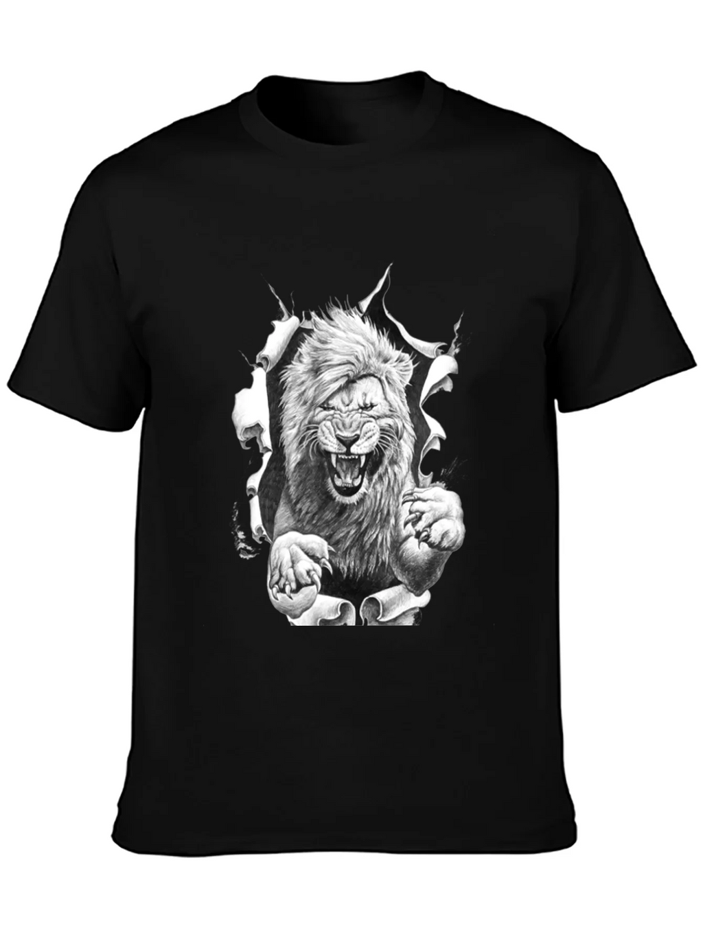 Lion Graphic Print Black Tee product image 6
