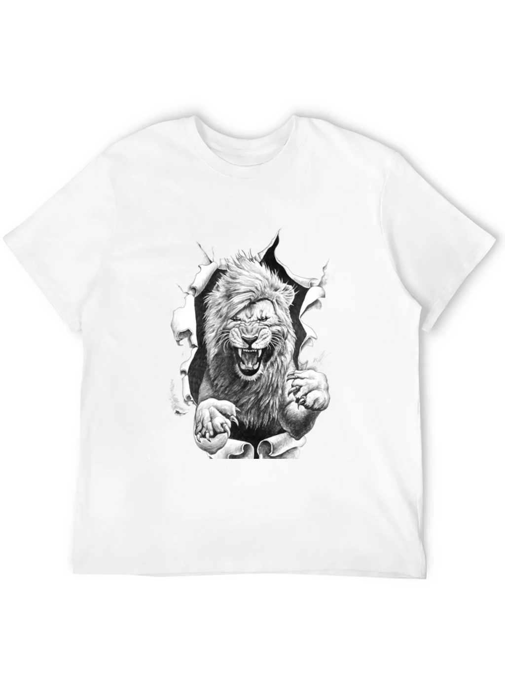 Lion Graphic Print Black Tee product image 3