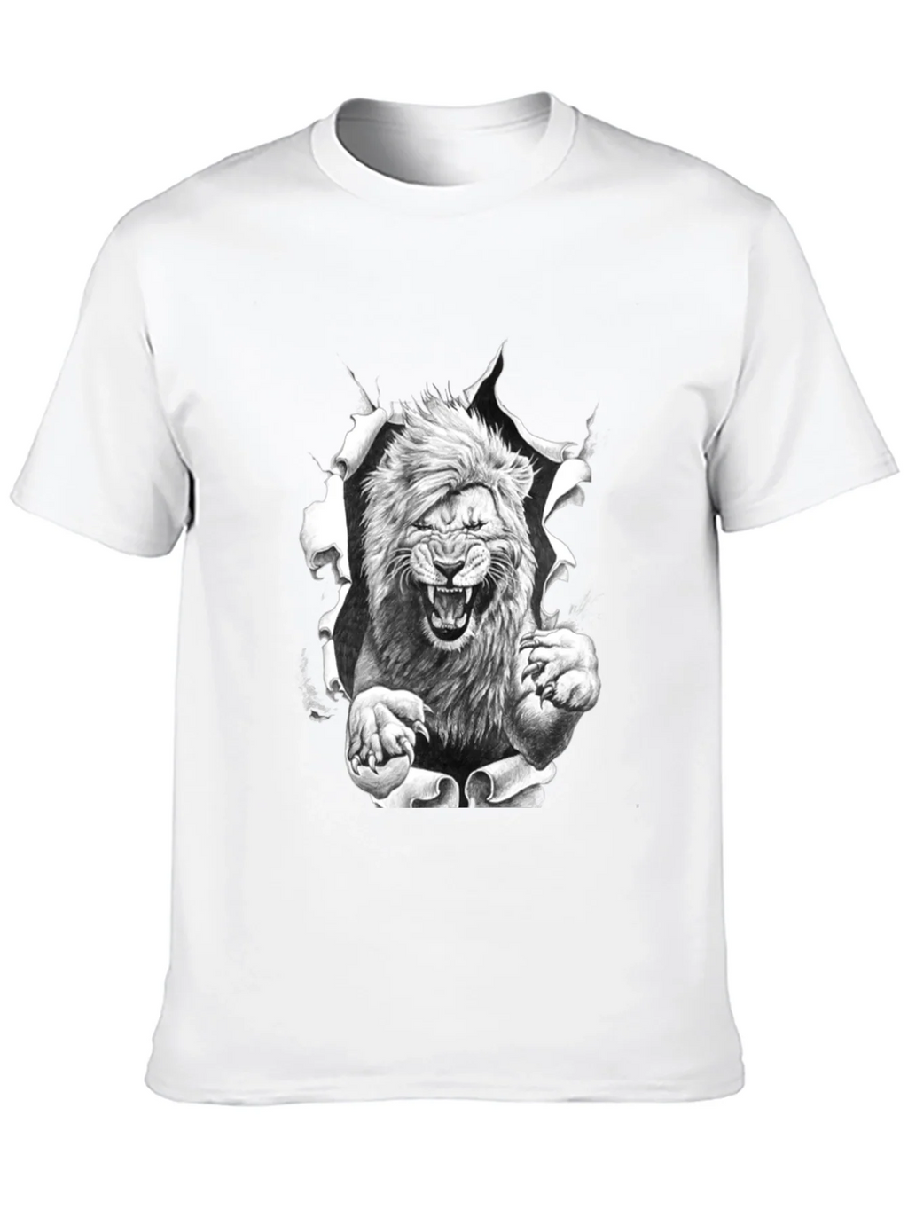 Lion Graphic Print Black Tee product image 11