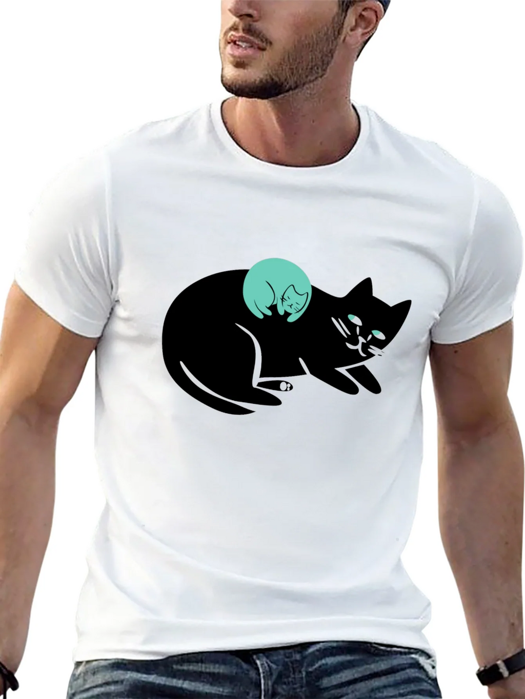 Black Cat & Kitten Graphic Tee product image 4
