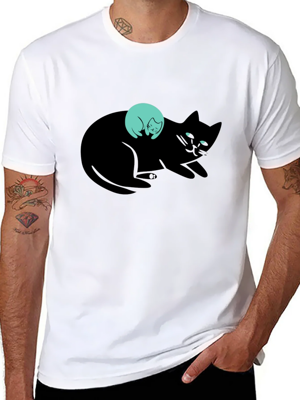Black Cat & Kitten Graphic Tee product image 10