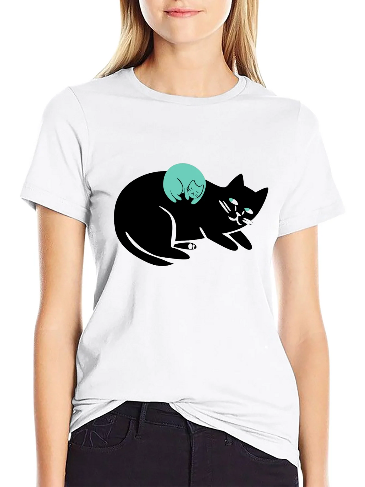 Black Cat & Kitten Graphic Tee product image 11