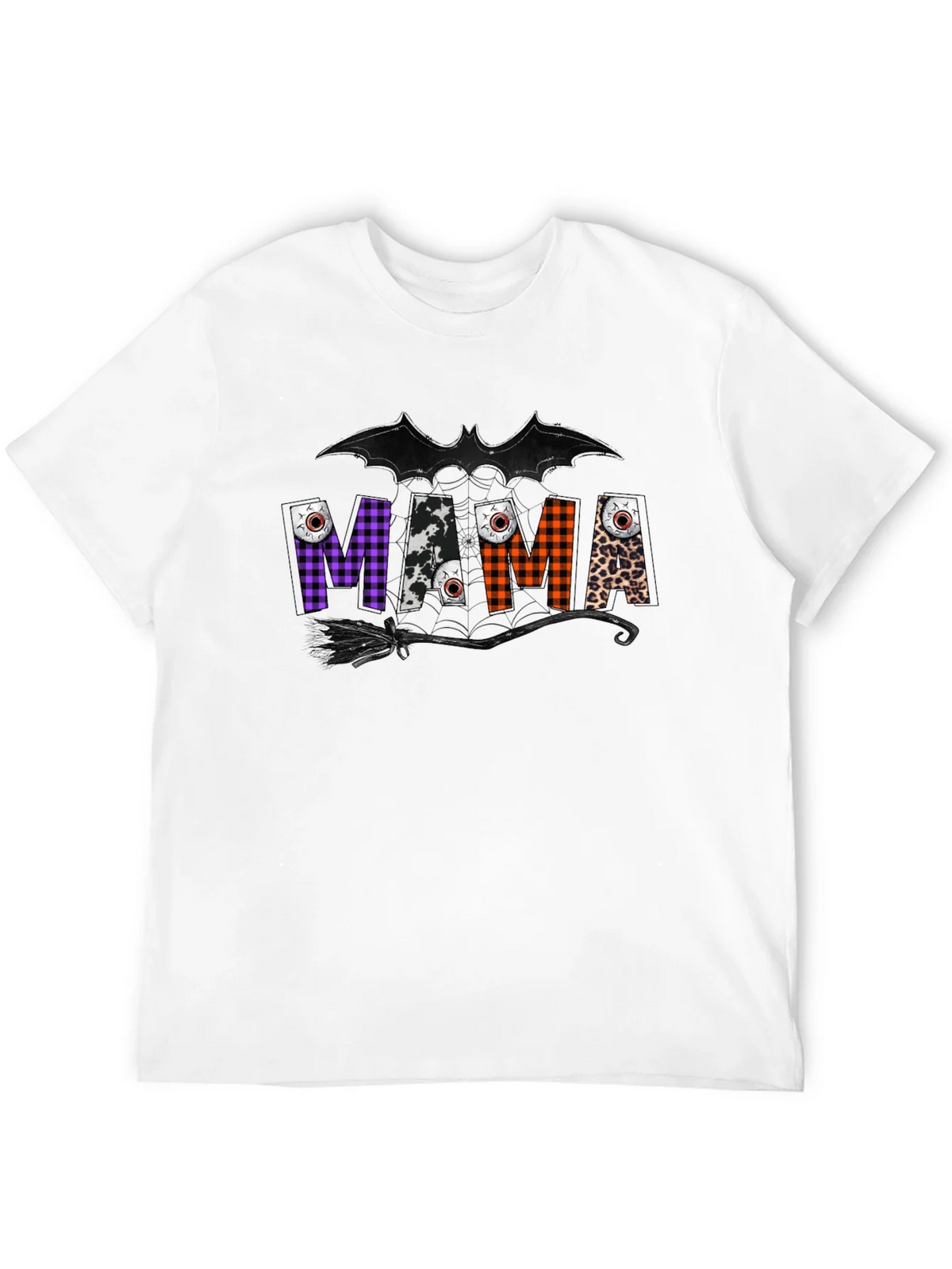 Mama Halloween T-Shirt - Bat & Broom Design product image 3
