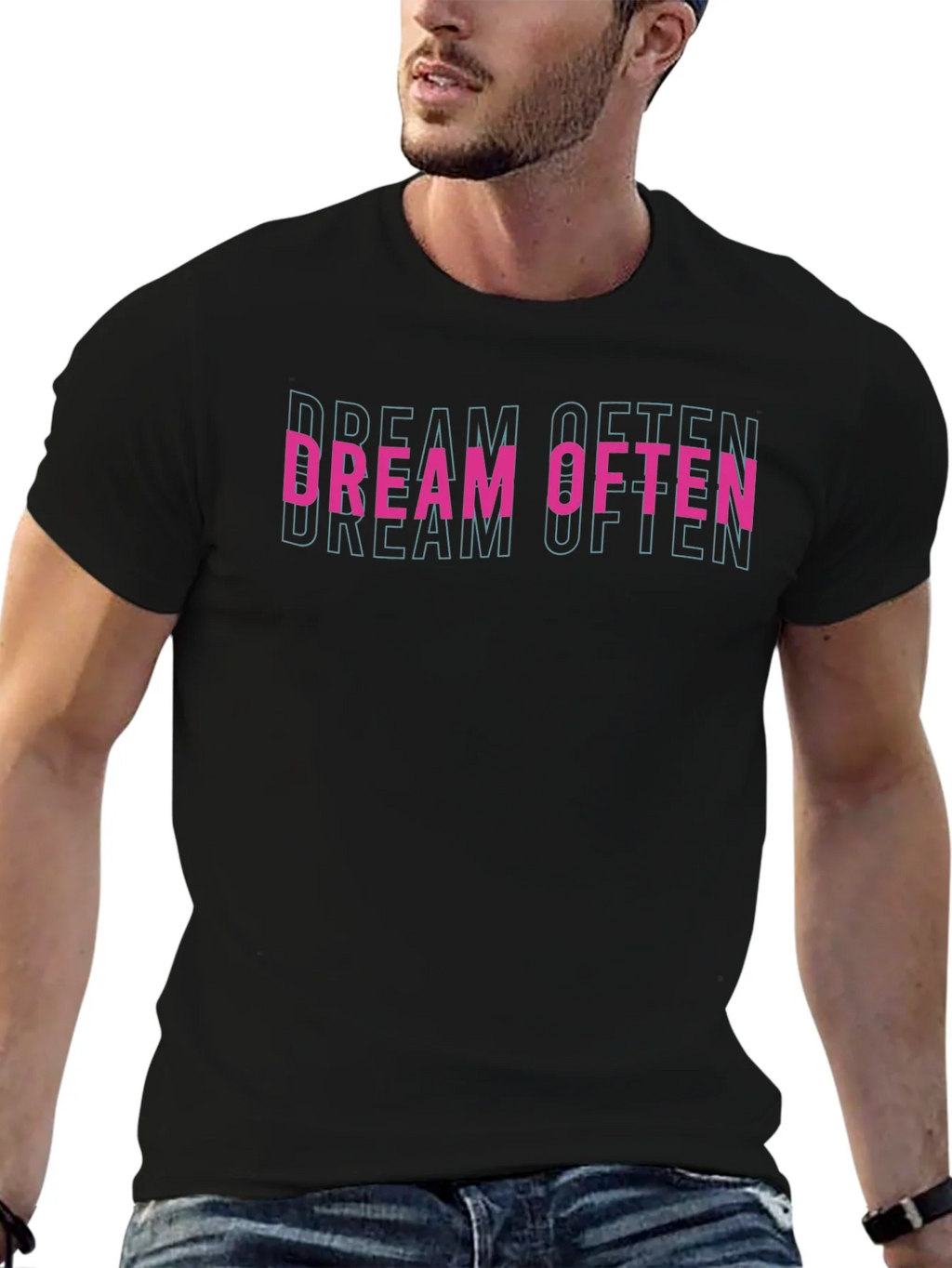 Dream Often Graphic Tee - Black product image 9