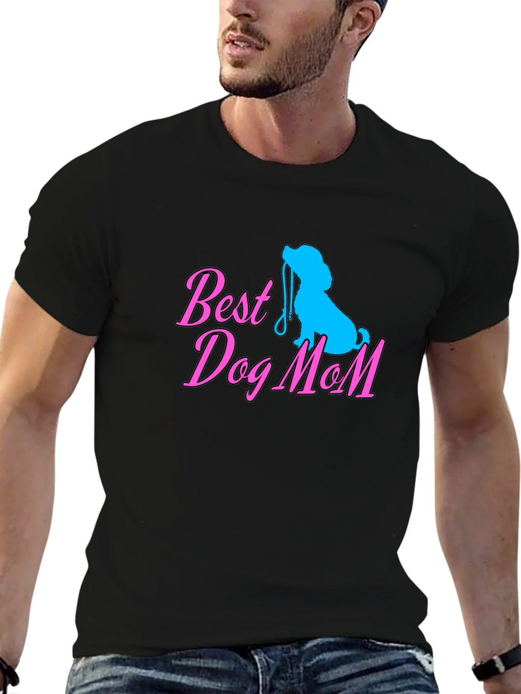 Best Dog Mom Black T-Shirt Cute Lover Tee product image 9