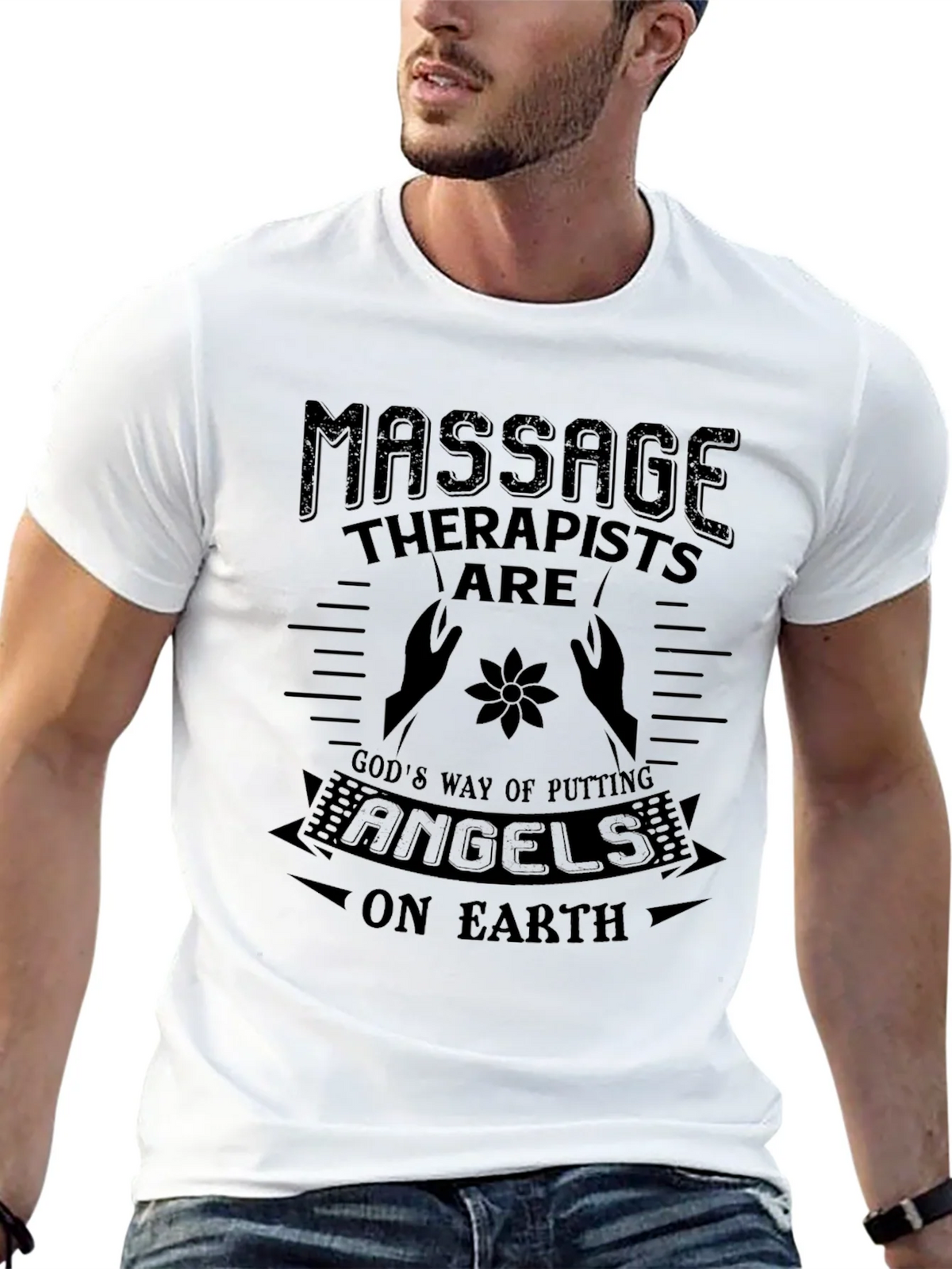 Massage Therapists Are Angels Graphic T-Shirt product image 4