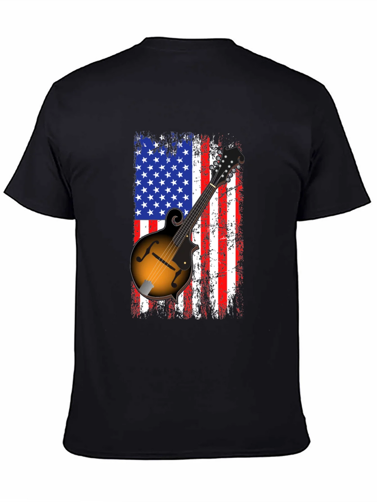 American Flag Mandolin Graphic T-Shirt product image 7