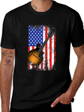 American Flag Mandolin Graphic T-Shirt product image 1
