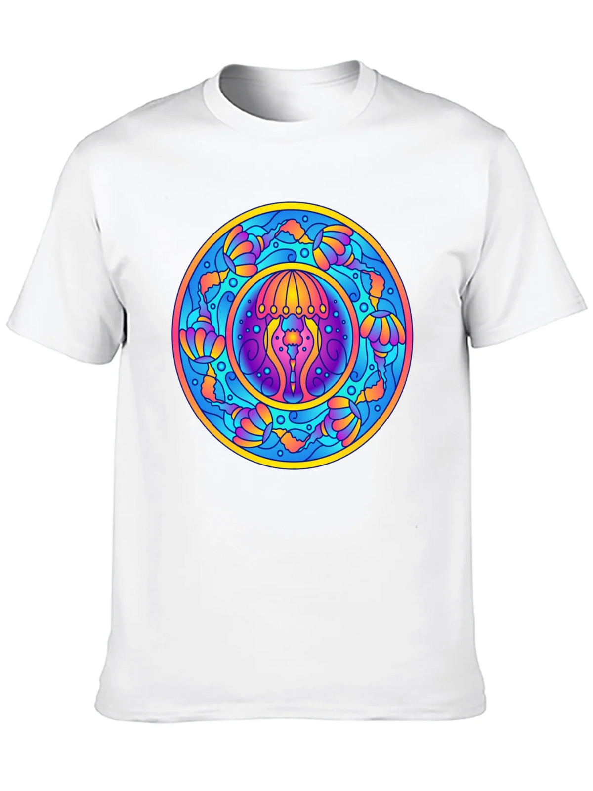 Psychedelic Jellyfish Mandala T-Shirt - Vivid Graphic Tee product image 12