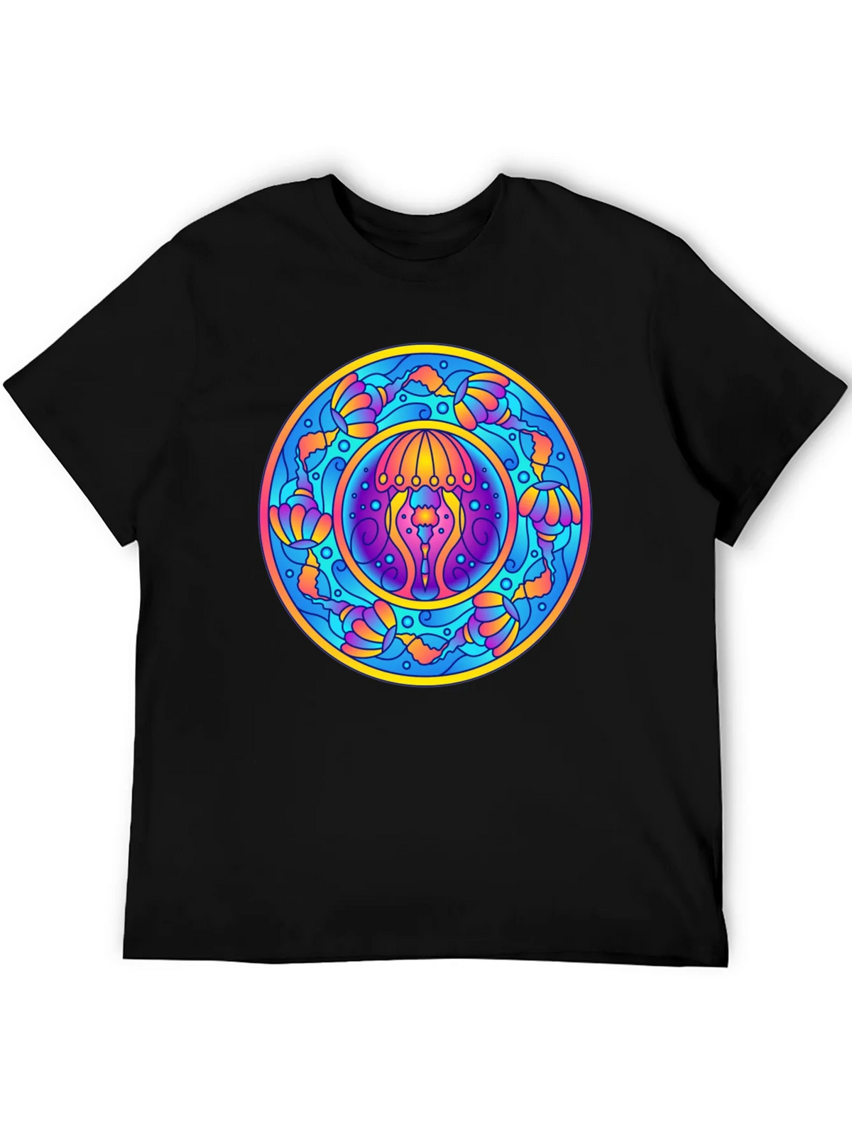 Psychedelic Jellyfish Mandala T-Shirt - Vivid Graphic Tee product image 8