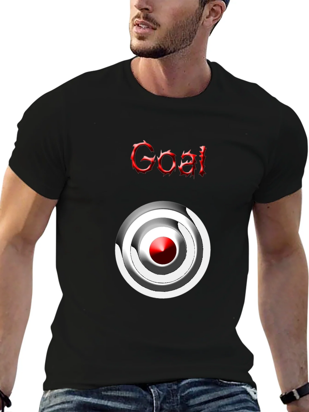 Goal T-shirt Target Graphic Tee Mens Casual product image 9