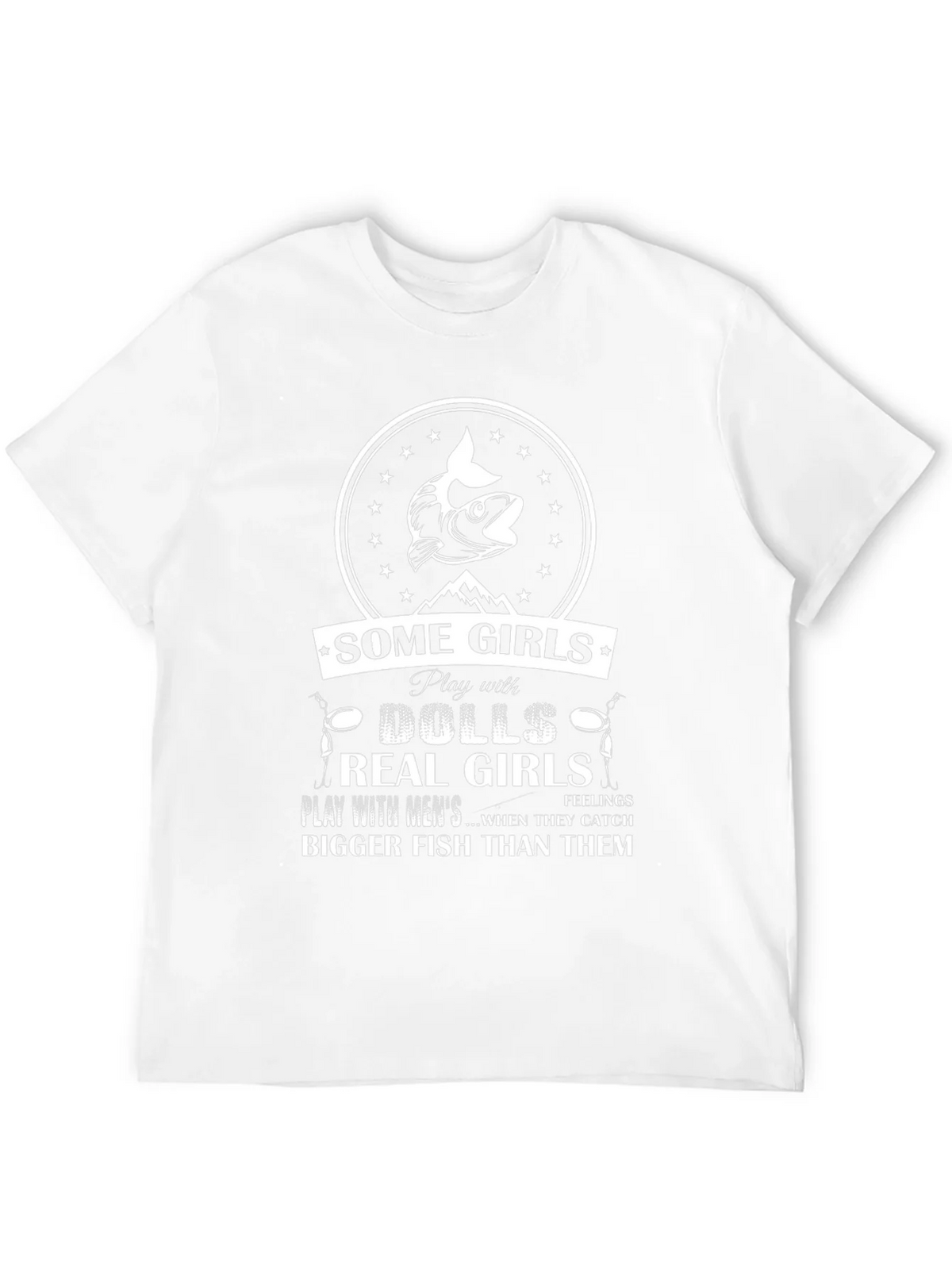 Fishing Humor T-Shirt: Real Girls Catch Bigger Fish product image 3