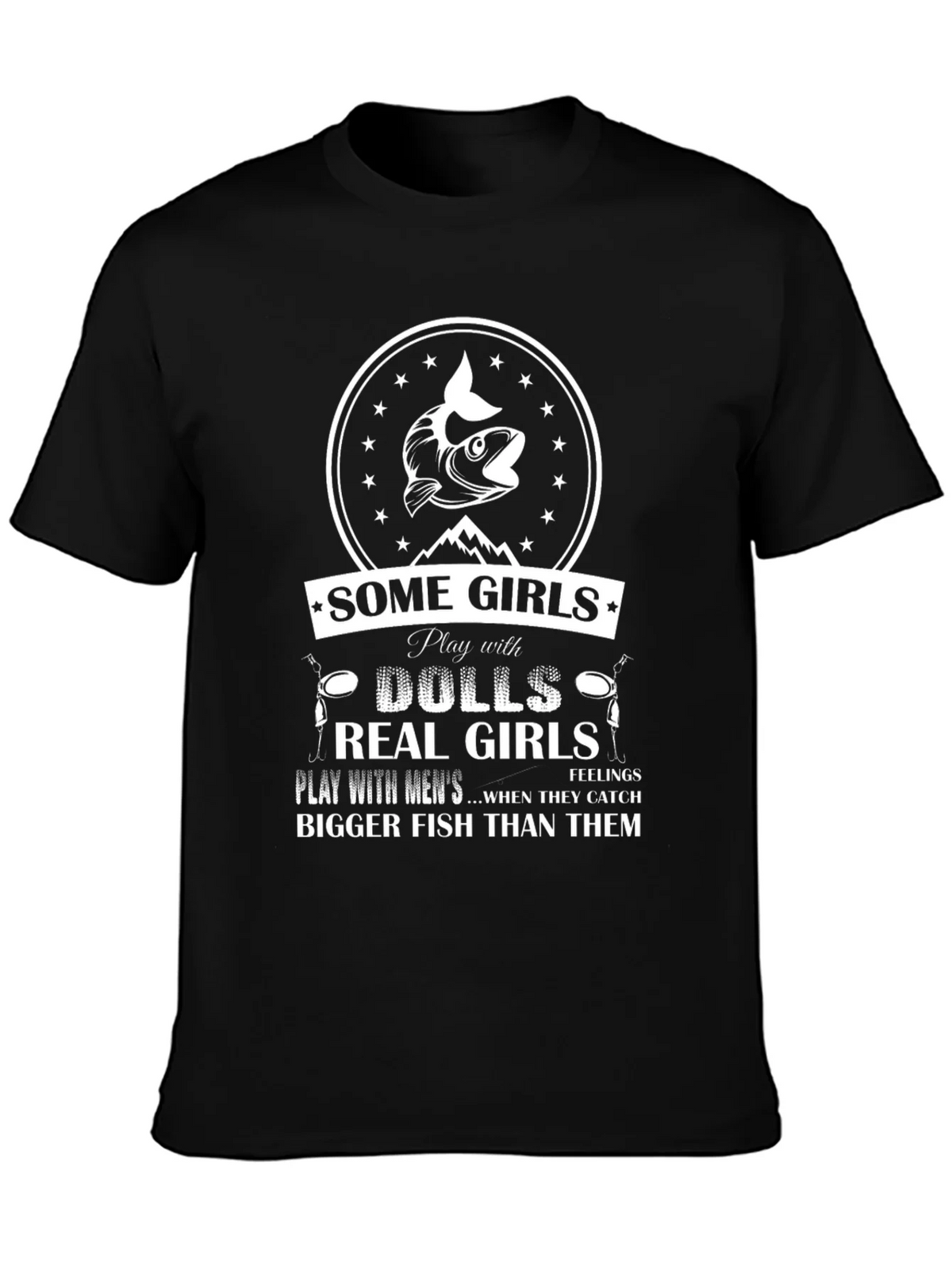 Fishing Humor T-Shirt: Real Girls Catch Bigger Fish product image 6