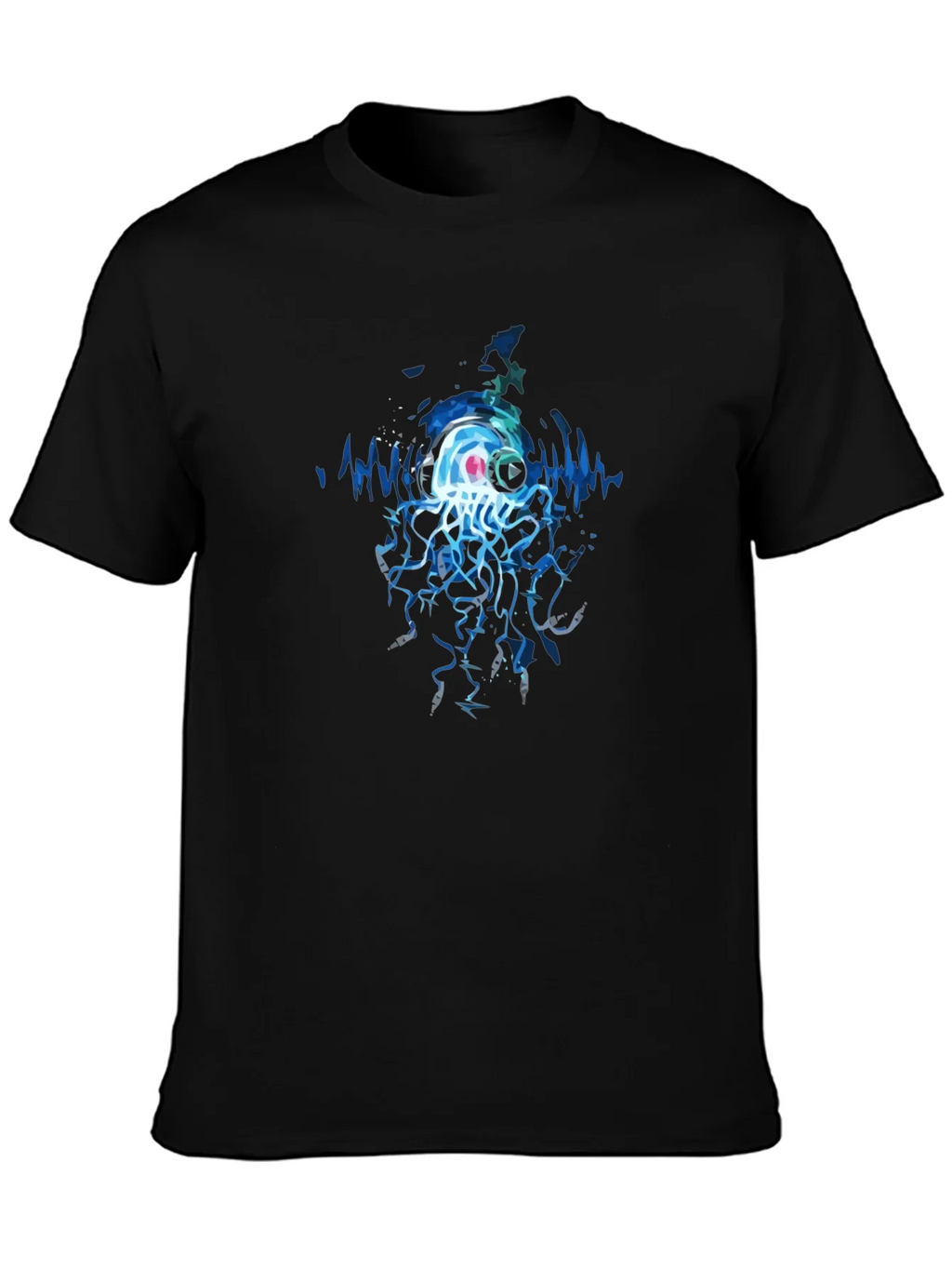 Jellyfish DJ Graphic Tee - Cool Black T-Shirt product image 6