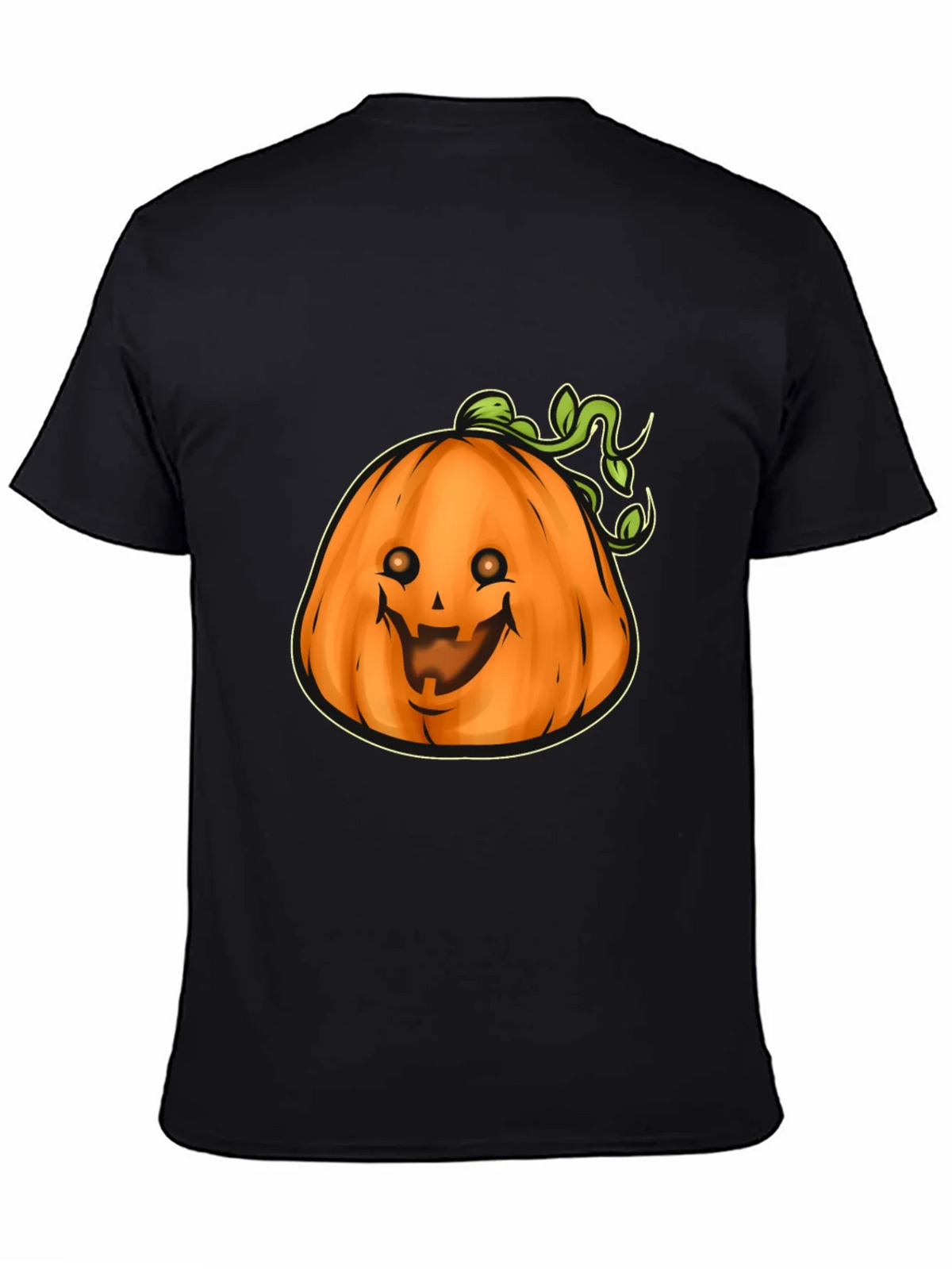 Mens Black Halloween Pumpkin Graphic Tee product image 7