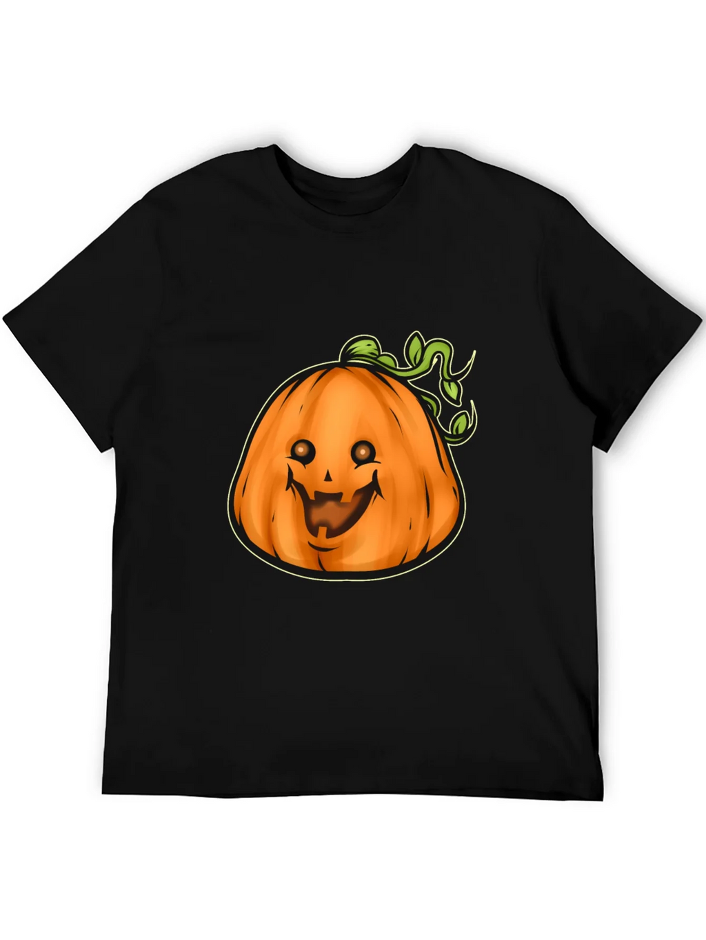 Mens Black Halloween Pumpkin Graphic Tee product image 8