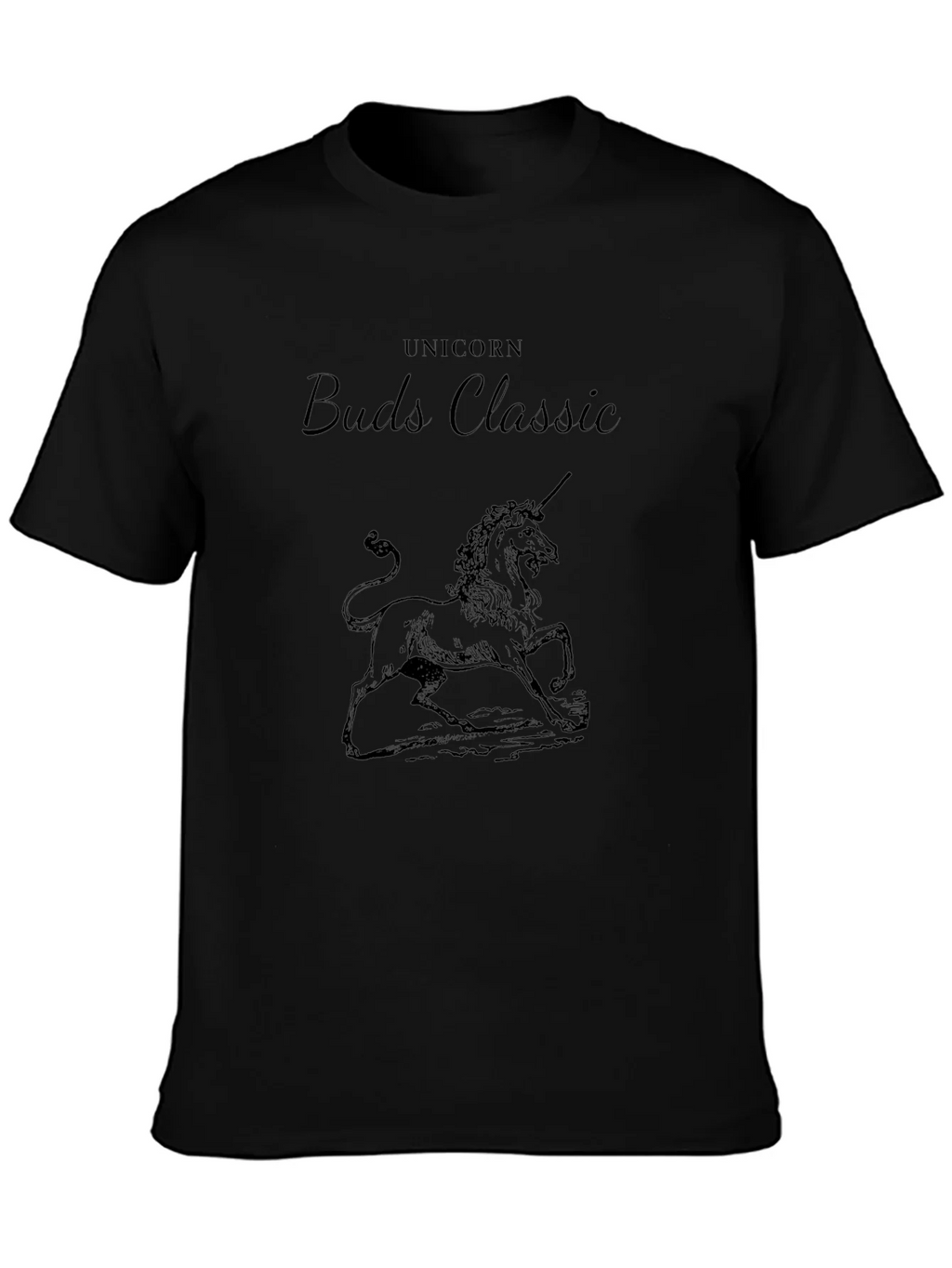 Unicorn Buds Classic Black T-Shirt product image 6