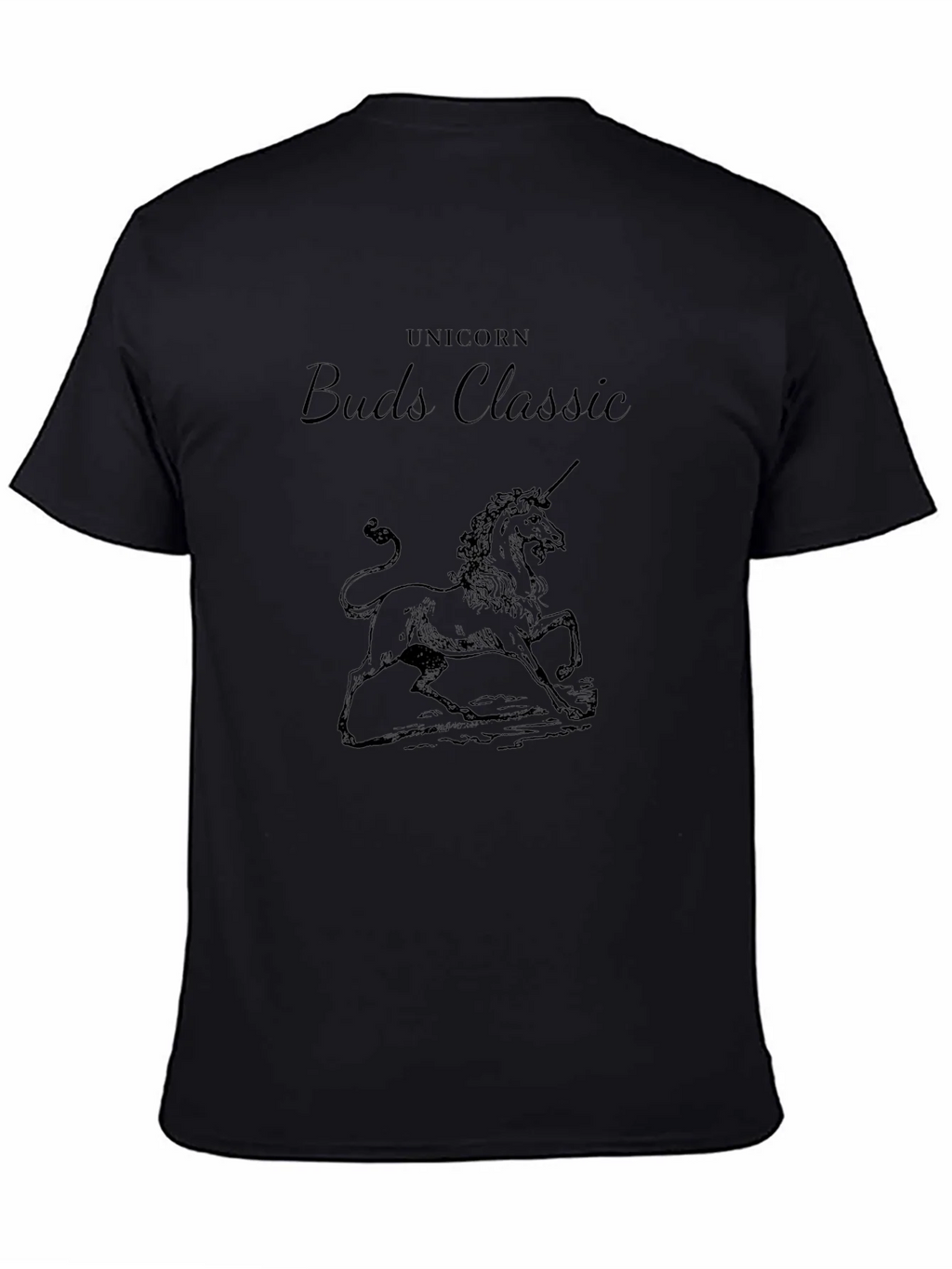 Unicorn Buds Classic Black T-Shirt product image 7