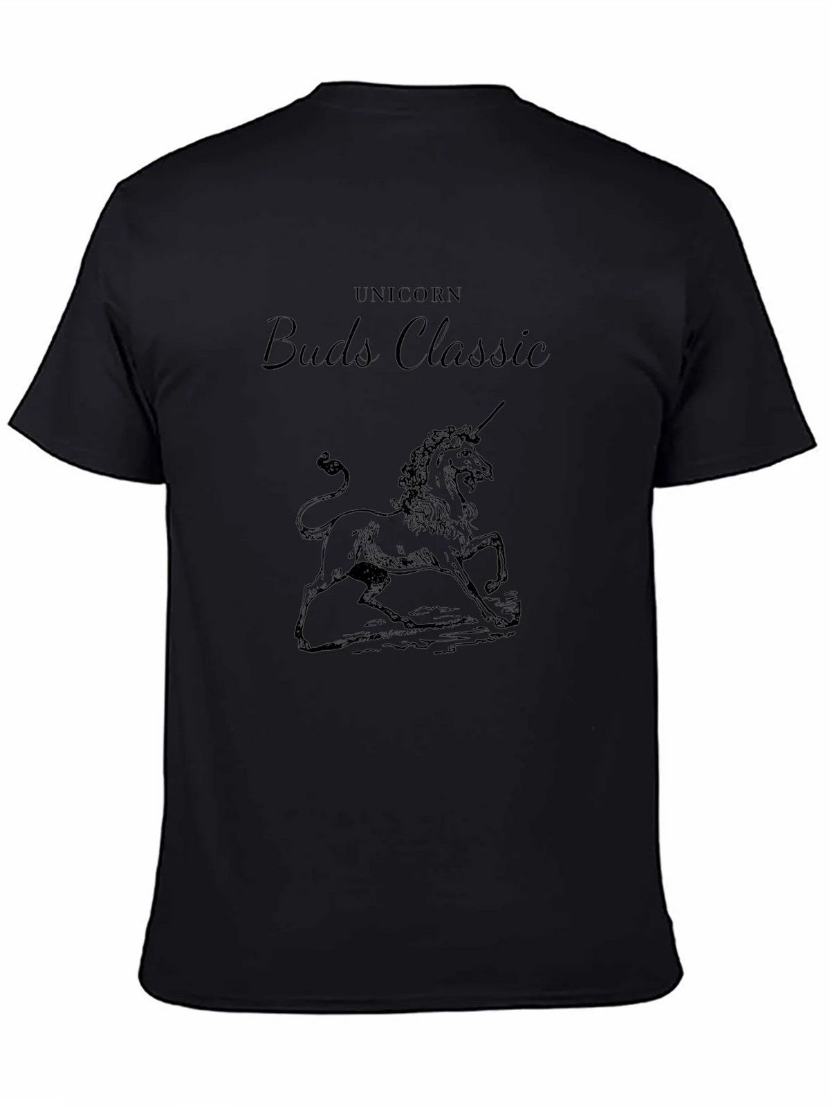 Unicorn Buds Classic Black T-Shirt product image 7