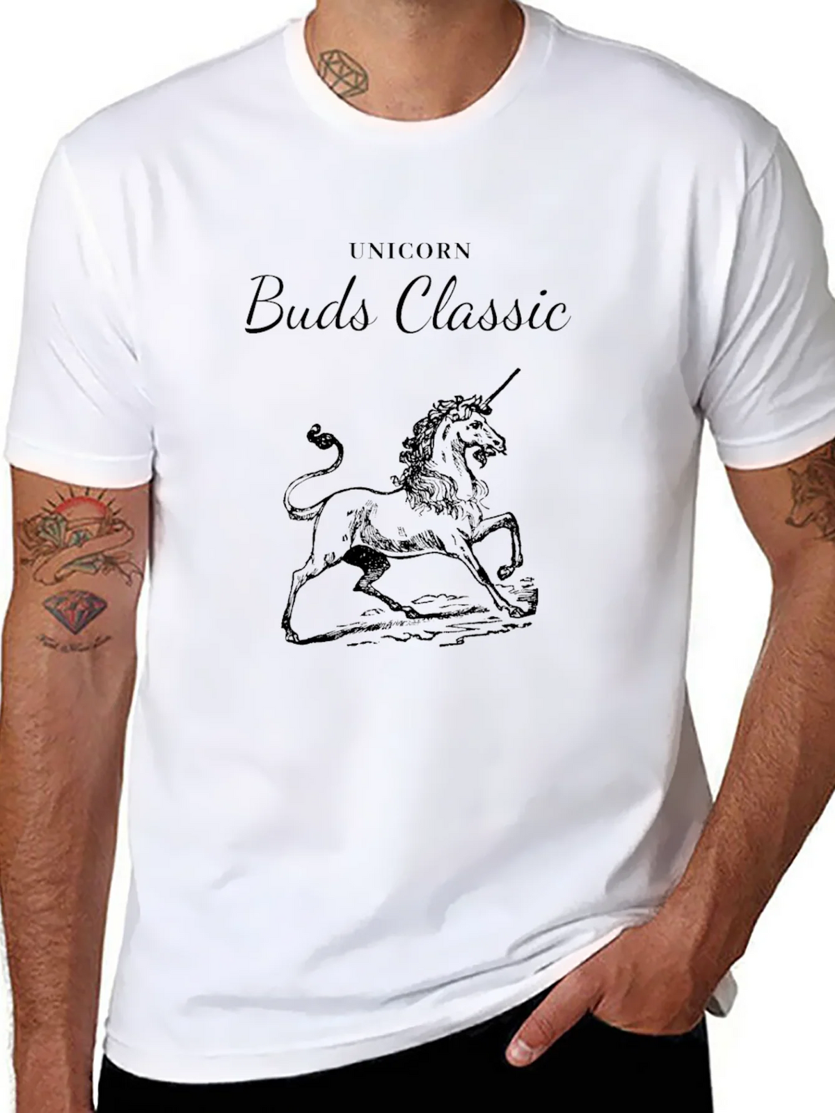 Unicorn Buds Classic Black T-Shirt product image 10