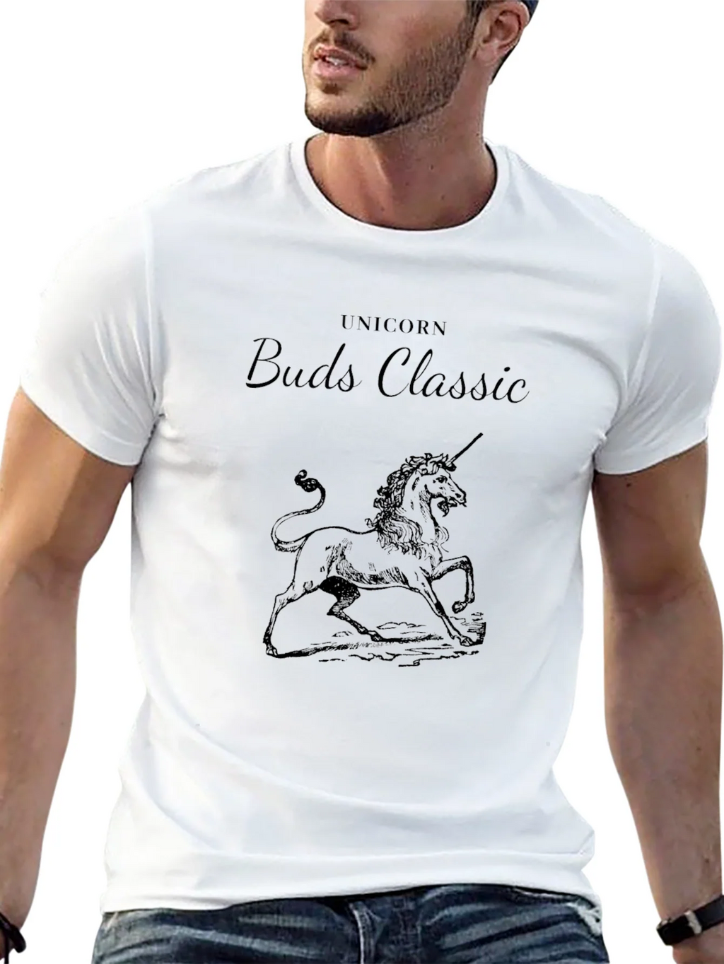 Unicorn Buds Classic Black T-Shirt product image 4