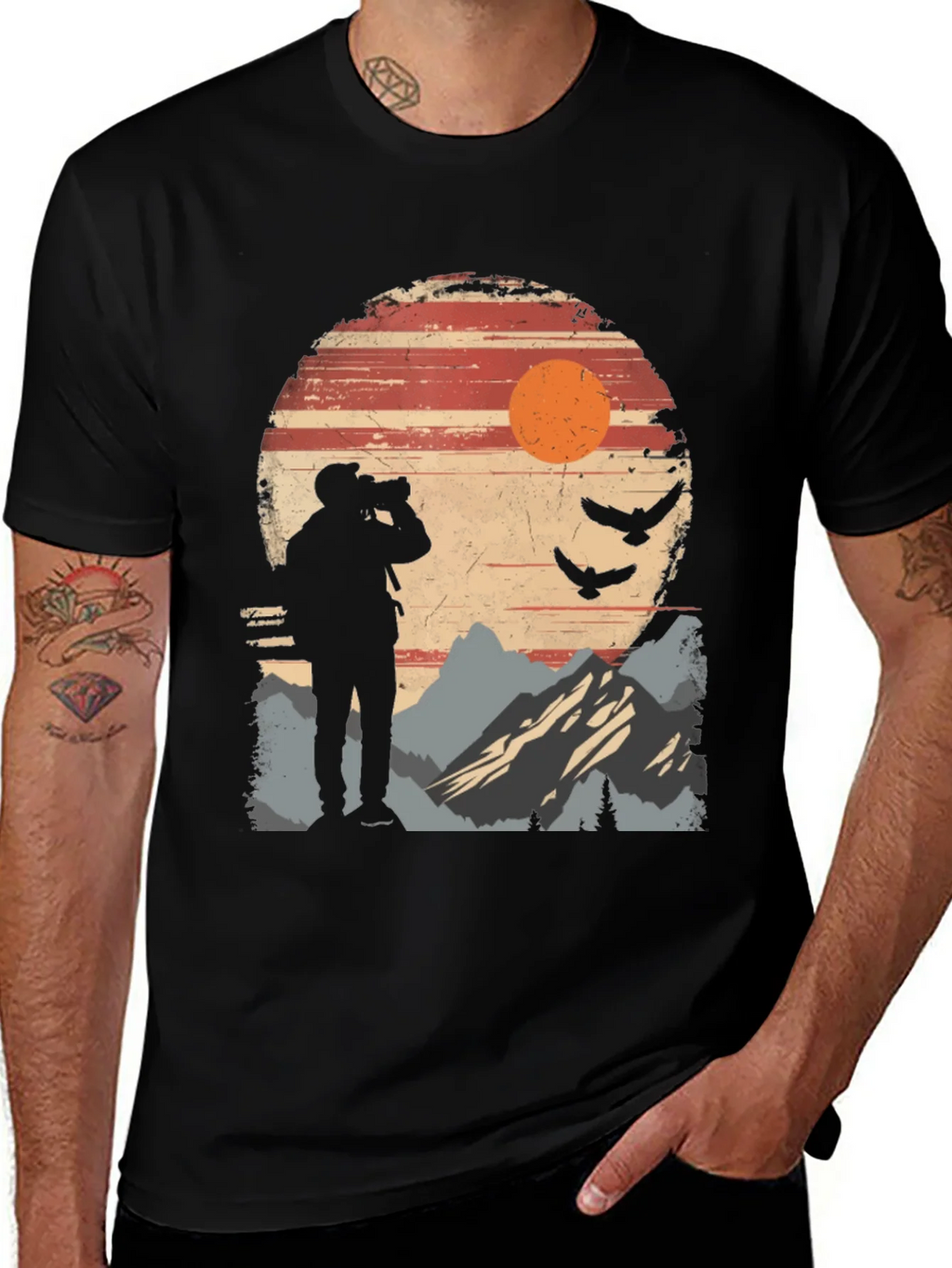 Nature Photographer Silhouette T-Shirt product image 1
