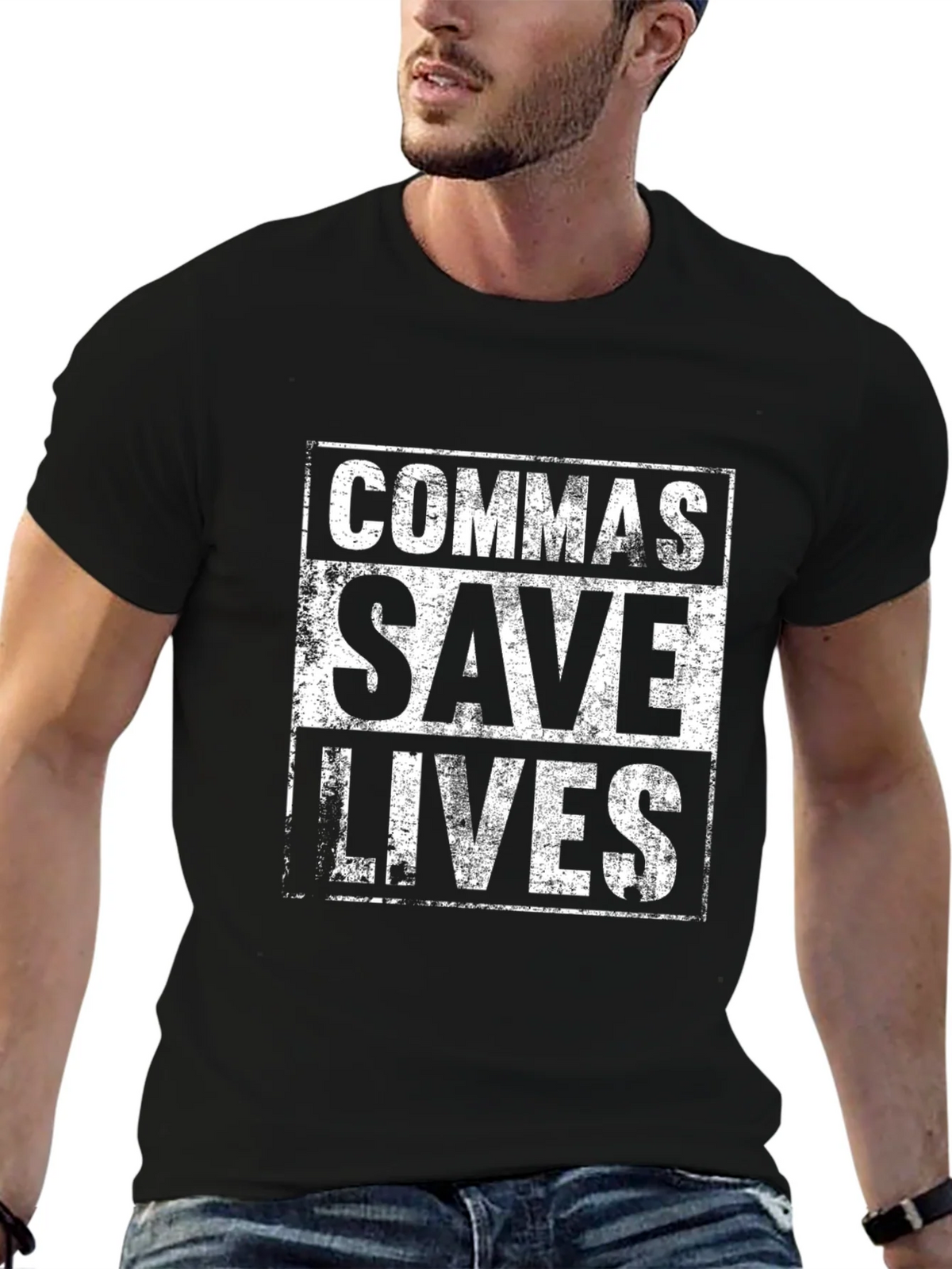 Commas Save Lives T-Shirt - Grammar Humor Tee product image 9