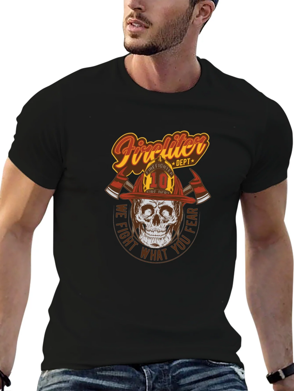 Firefighter Skull Graphic Tee - We Fight What You Fear! product image 9