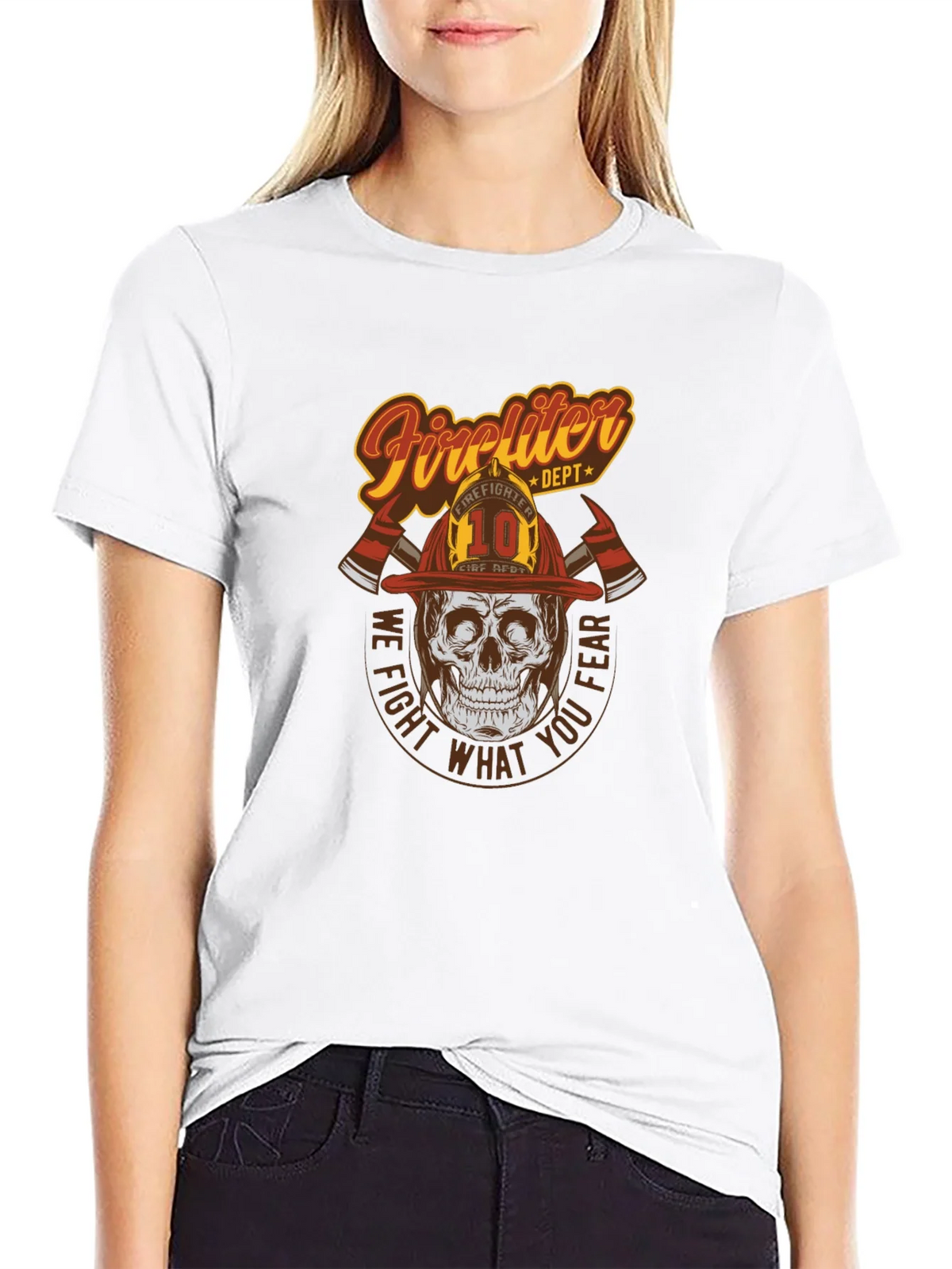 Firefighter Skull Graphic Tee - We Fight What You Fear! product image 11