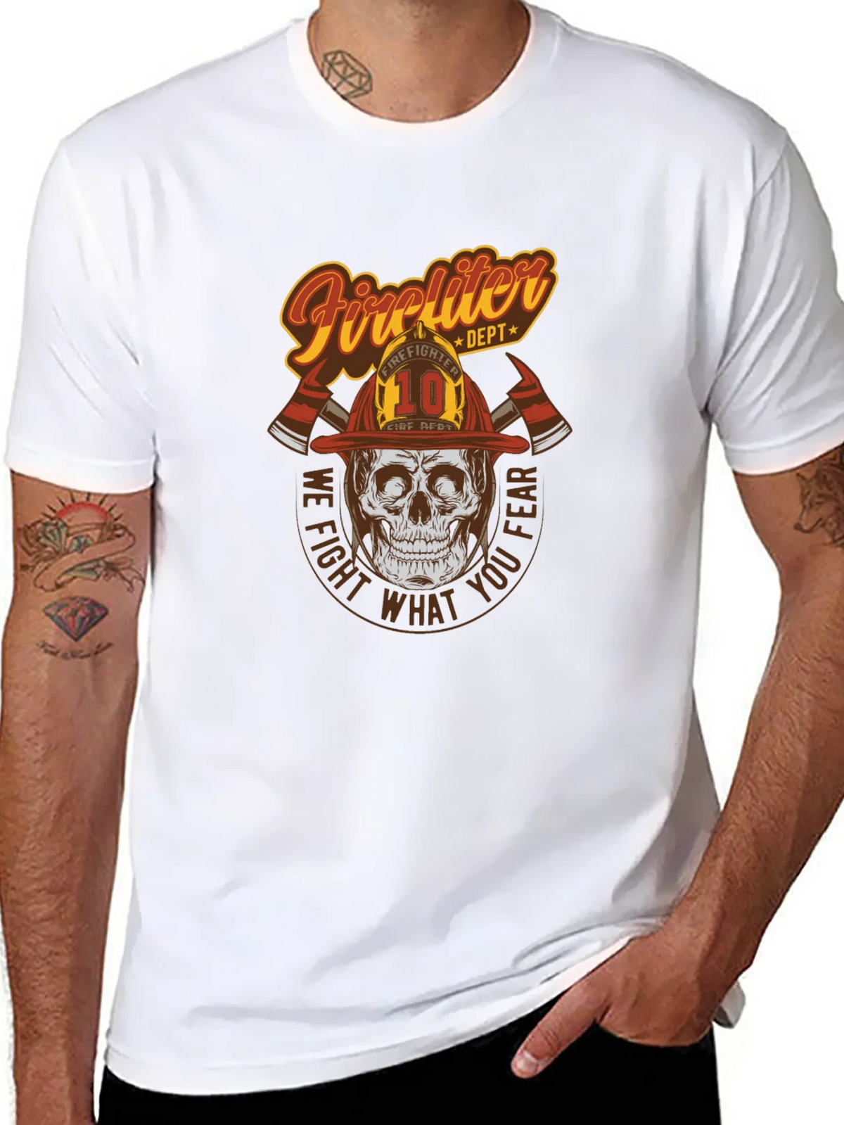 Firefighter Skull Graphic Tee - We Fight What You Fear! product image 10