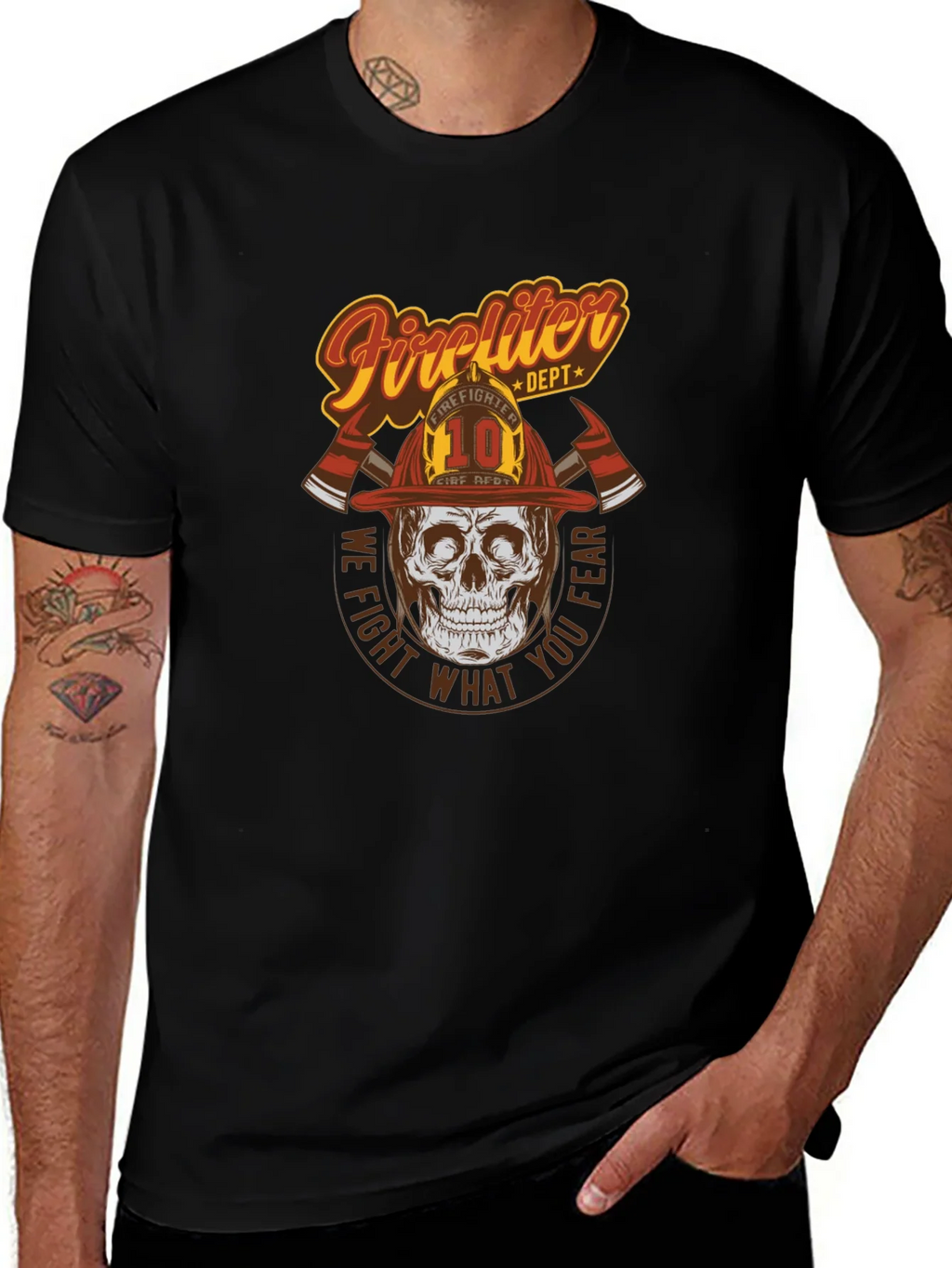 Firefighter Skull Graphic Tee - We Fight What You Fear! product image 1