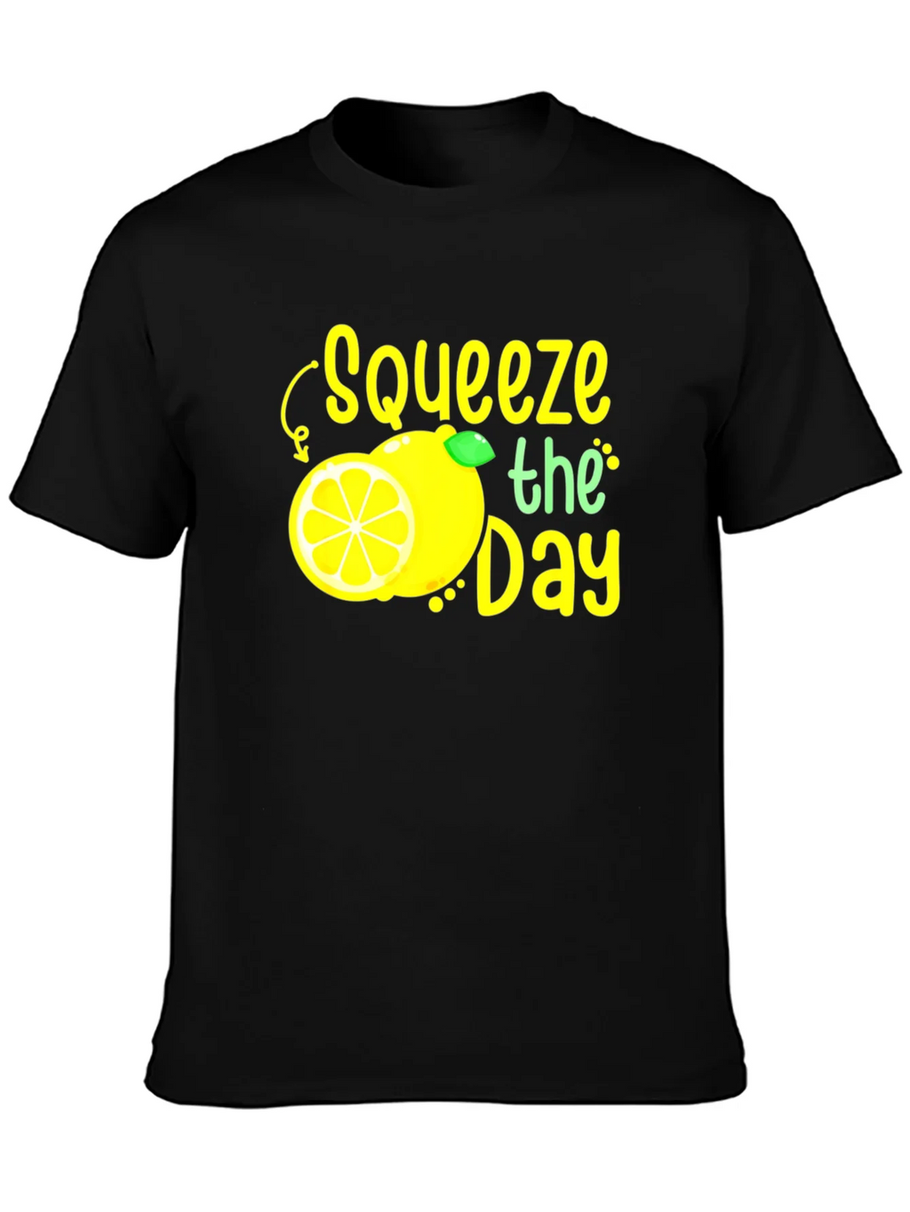 Squeeze the Day Graphic Tee - Black Cotton T-Shirt product image 6